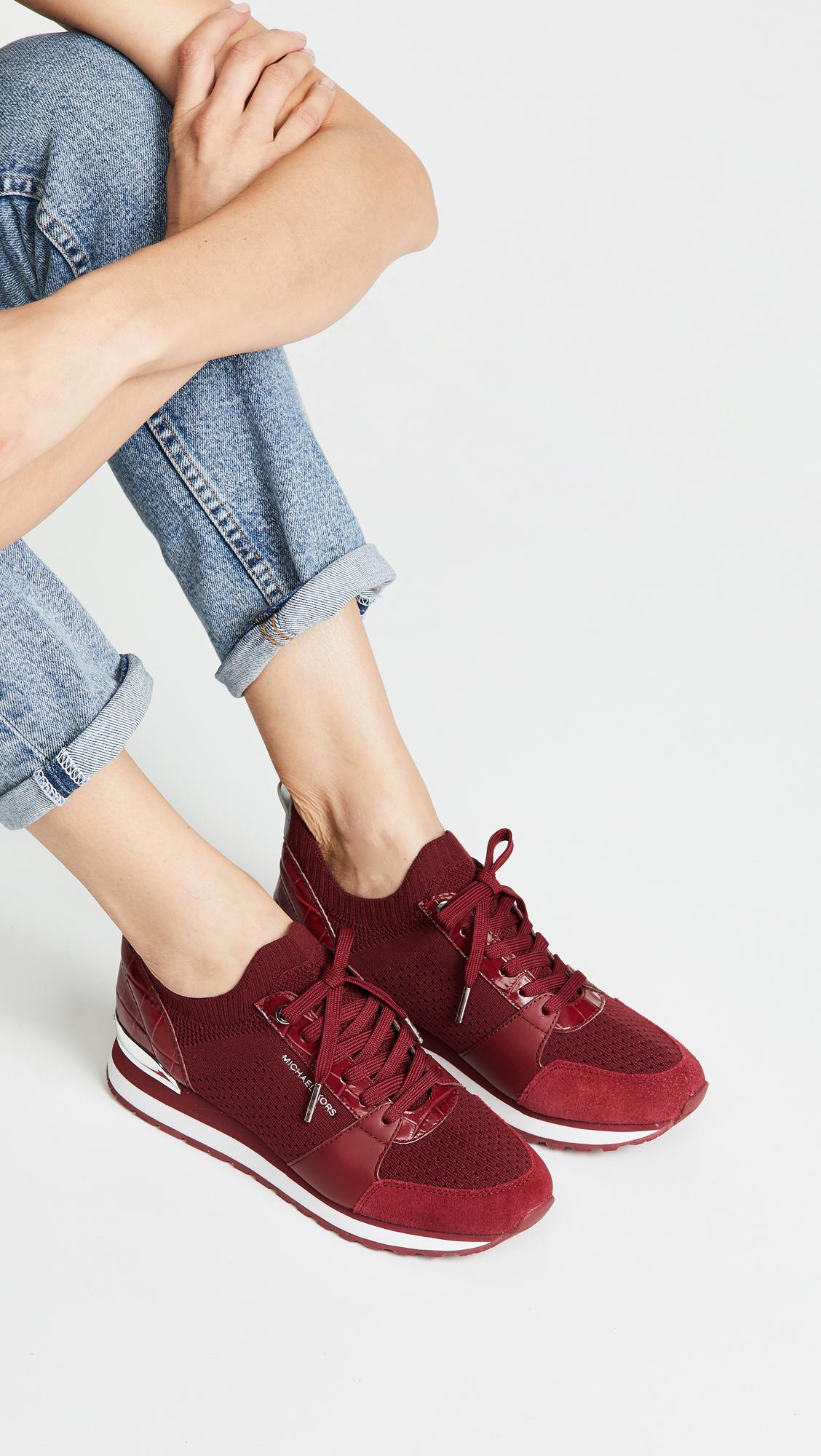billie knit and leather sneaker