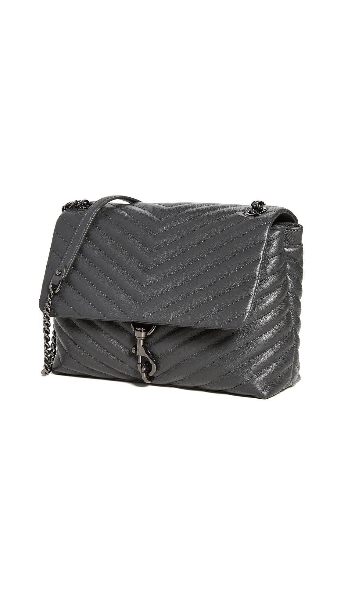 Rebecca Minkoff Edie Flap Shoulder Bag in Gray | Lyst