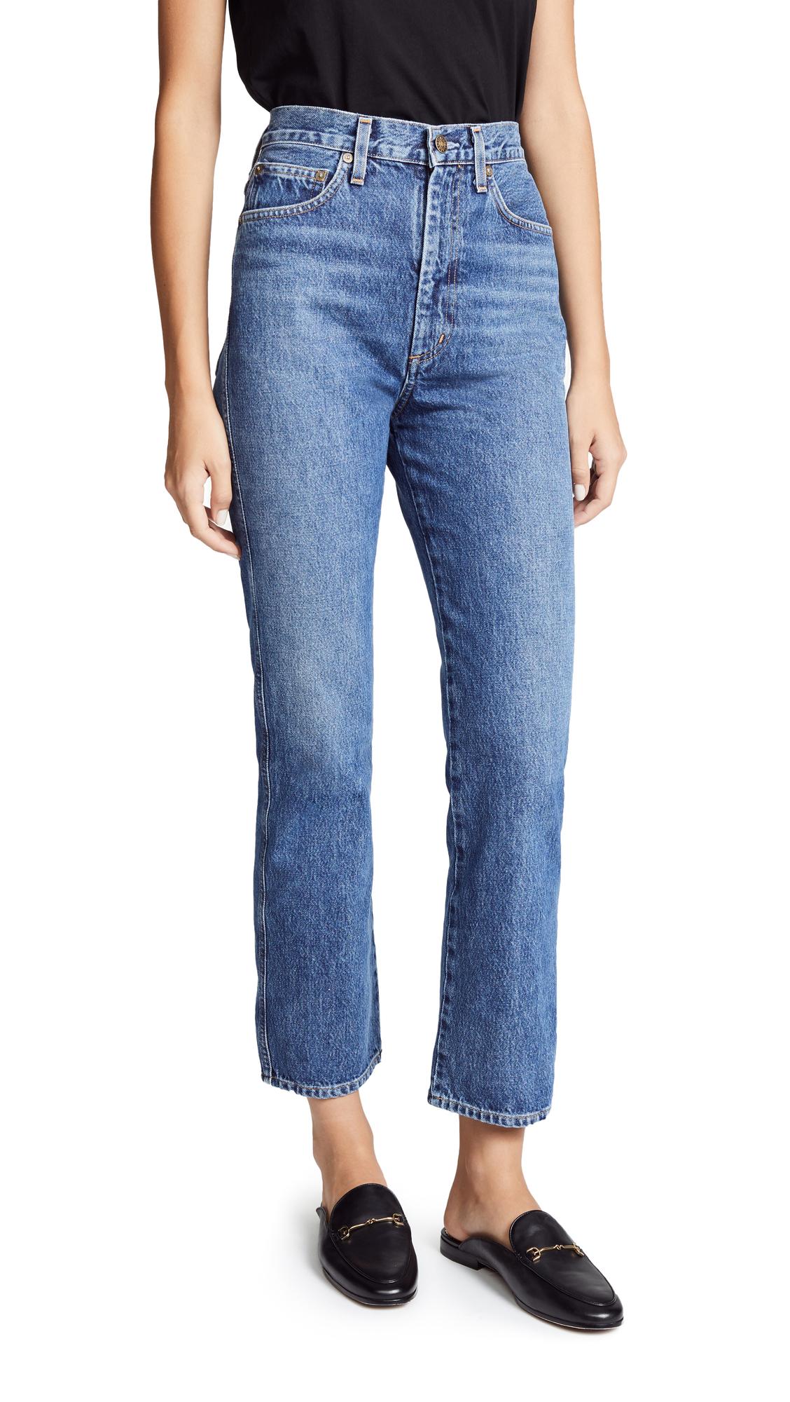 Agolde Pinch Waist High Rise Kick Jeans in Blue | Lyst