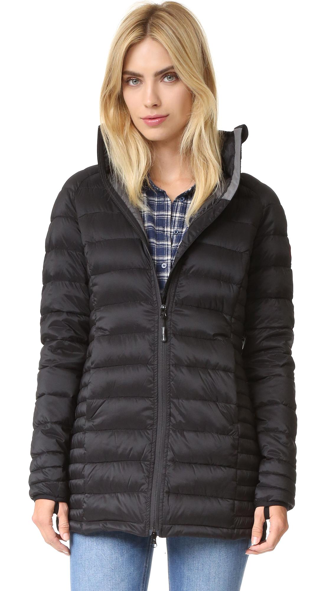 Canada Goose 'Brookvale' Hooded Quilted Down Coat in Black | Lyst