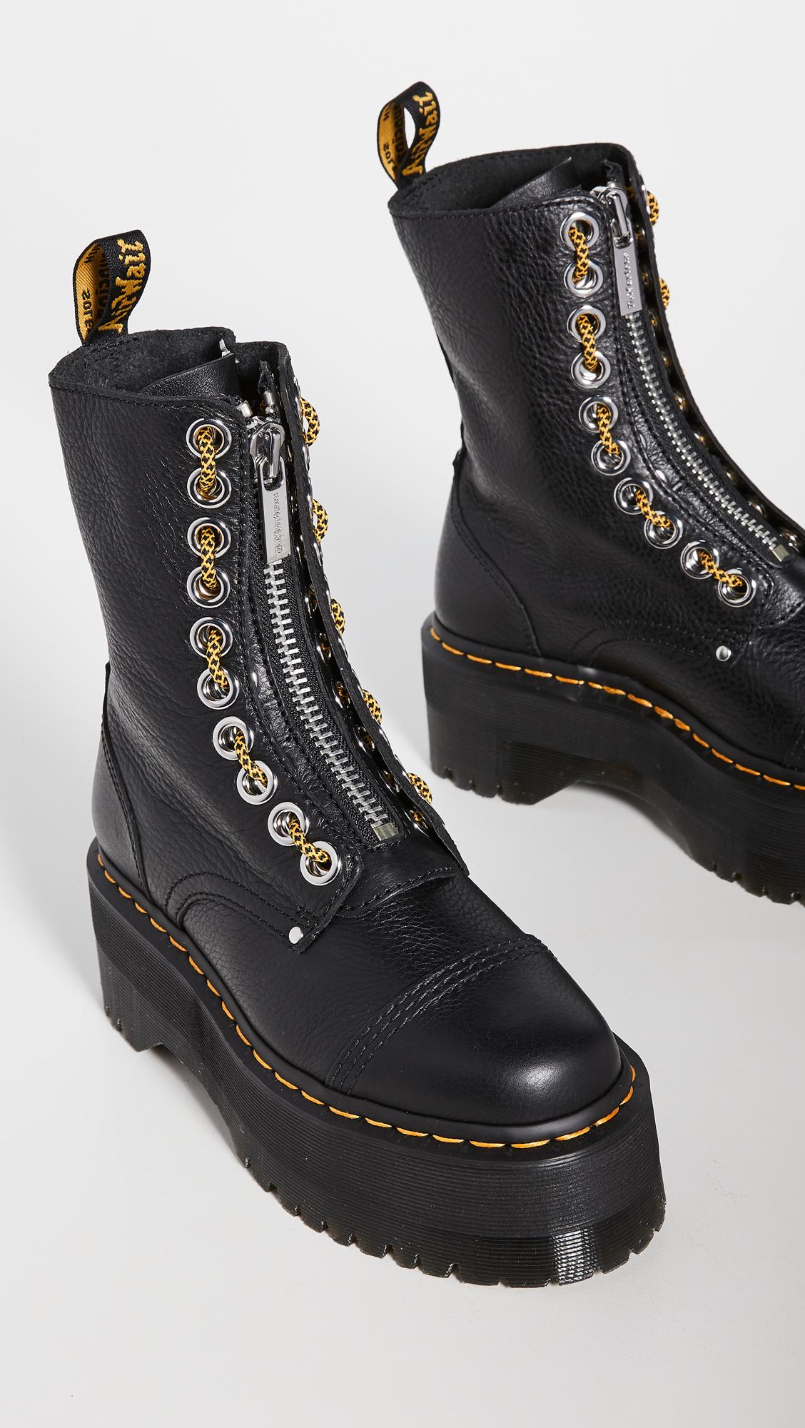 Dr. Martens Leather Sinclair Hi Max in Black | Lyst