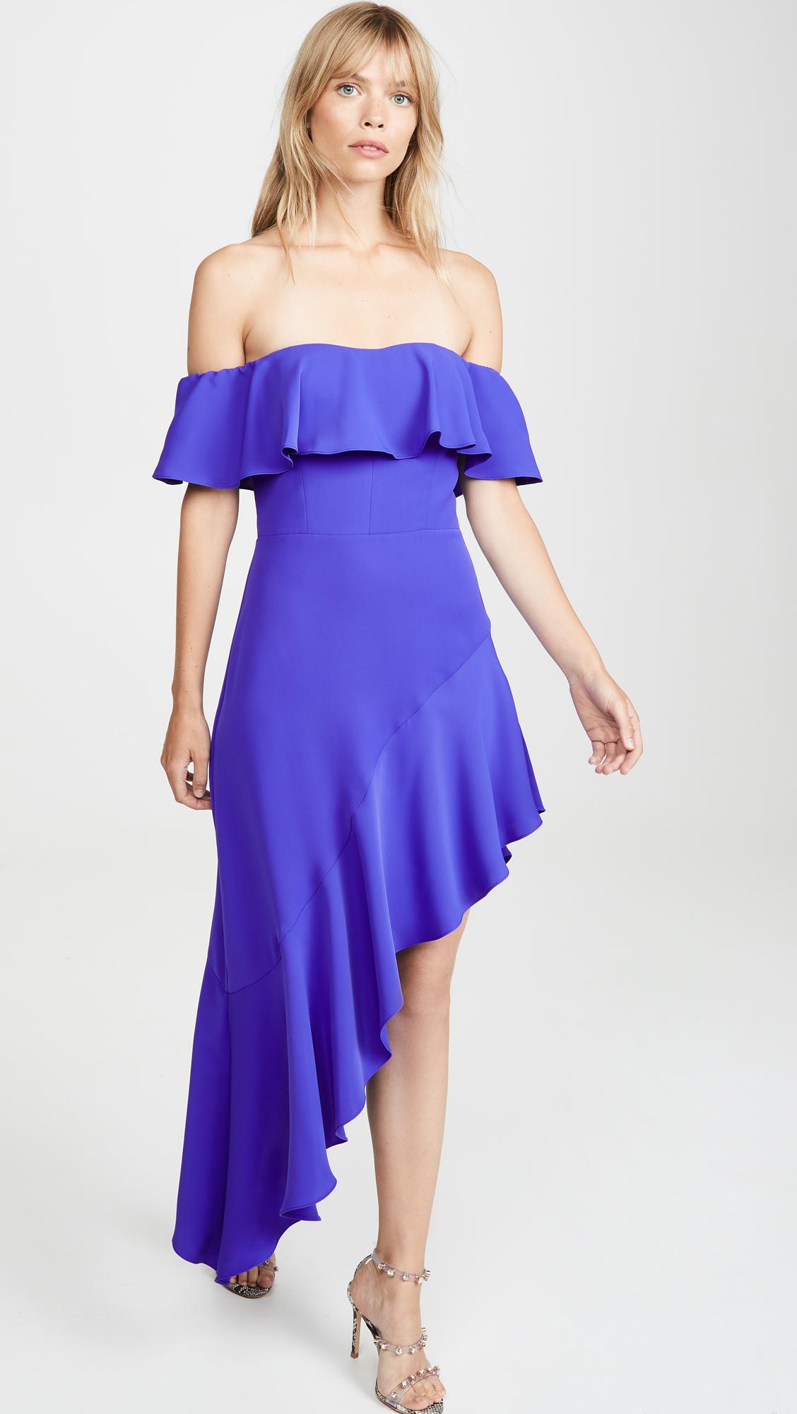 Amanda Uprichard Rubber Camellia Dress in nu Blue (Blue) - Lyst