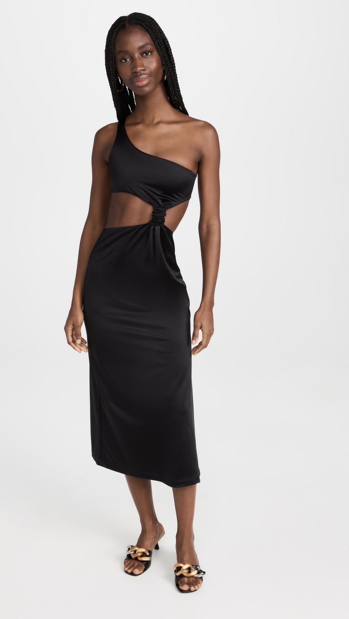 Versace Swim Robe Belize Fabric Dress in Black | Lyst