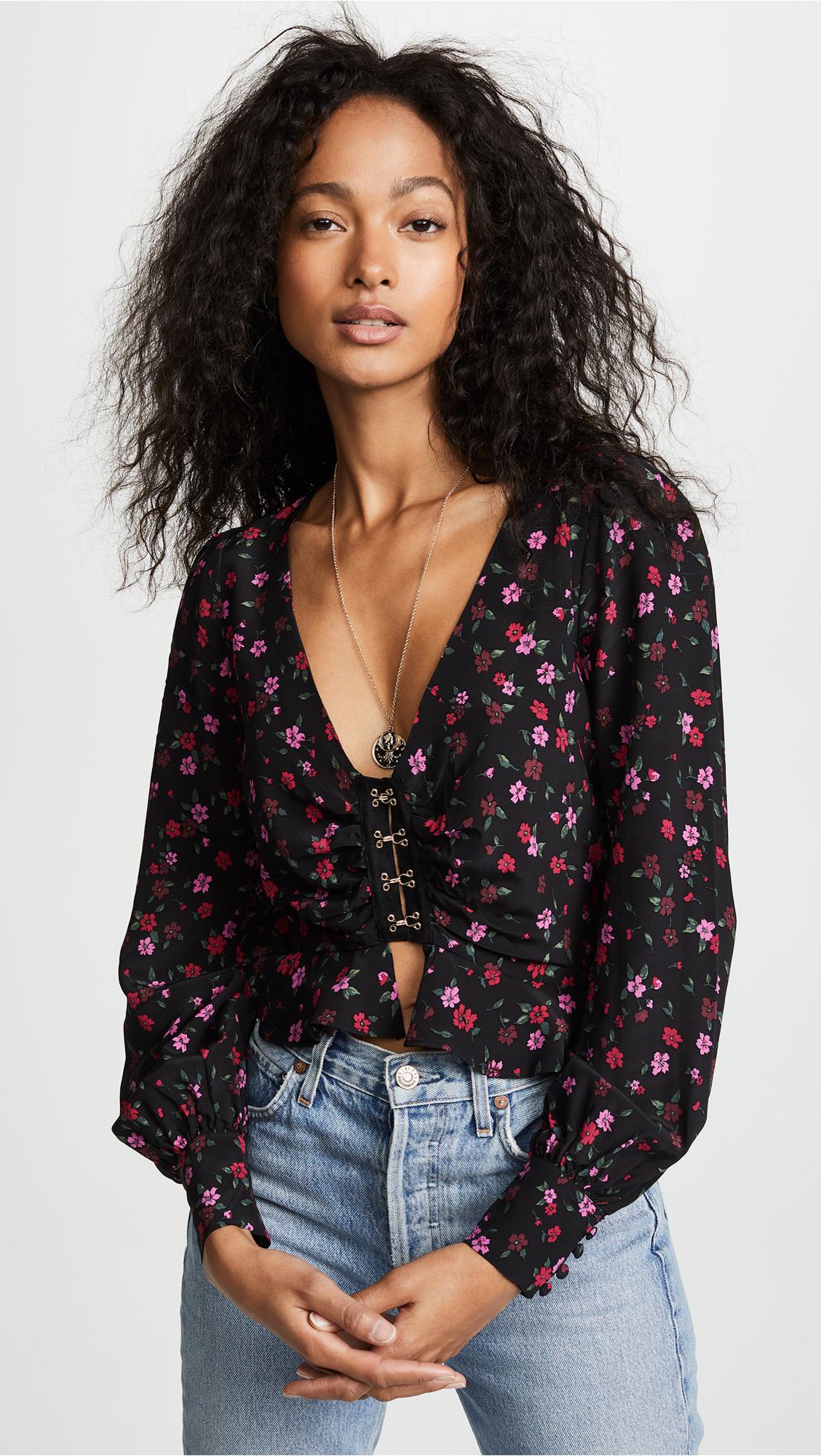 for love and lemons isabella ruched top