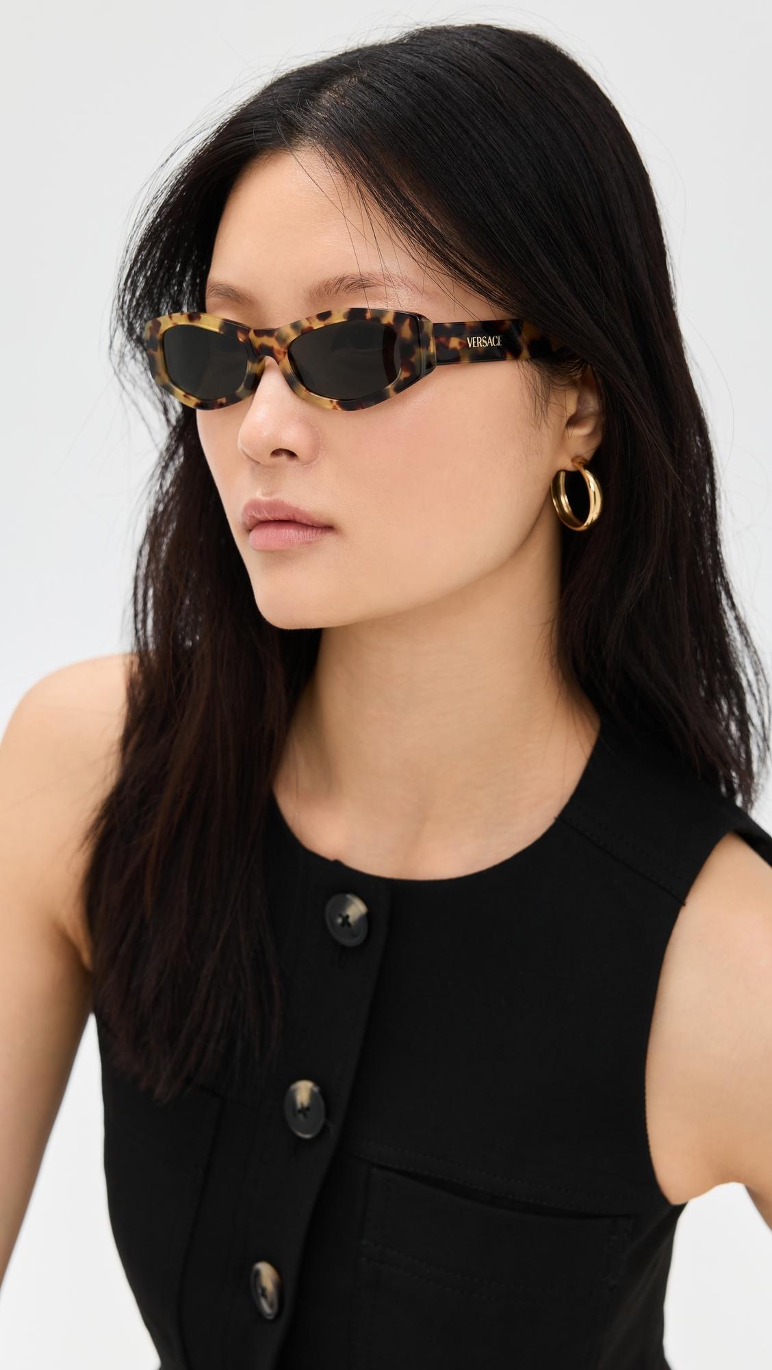 【関税＆送料込み】Versace 0Ve4487U Signature Sunglasses Signature Sunglasses Havana,Gold | VERSACE US