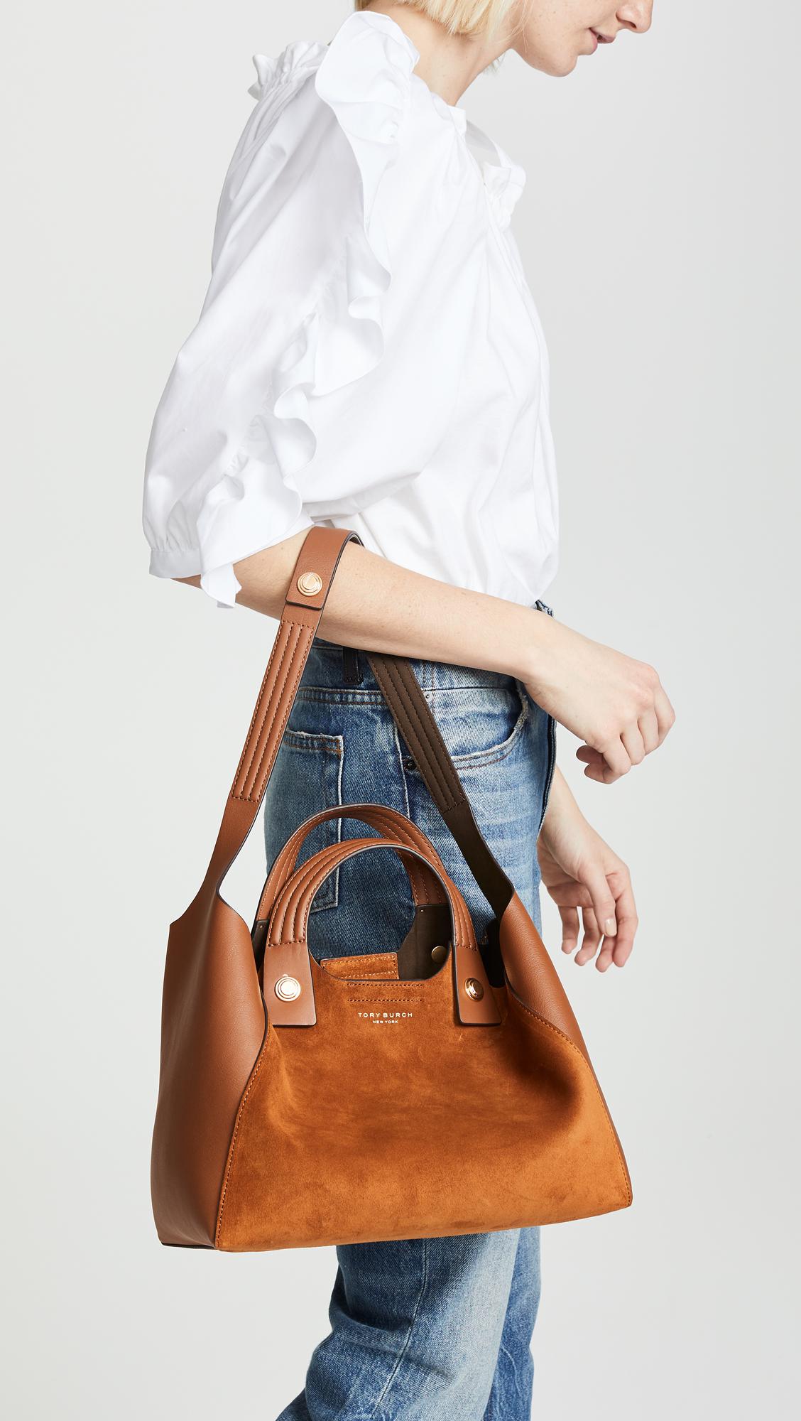 Tory burch rory clearance suede mini tote
