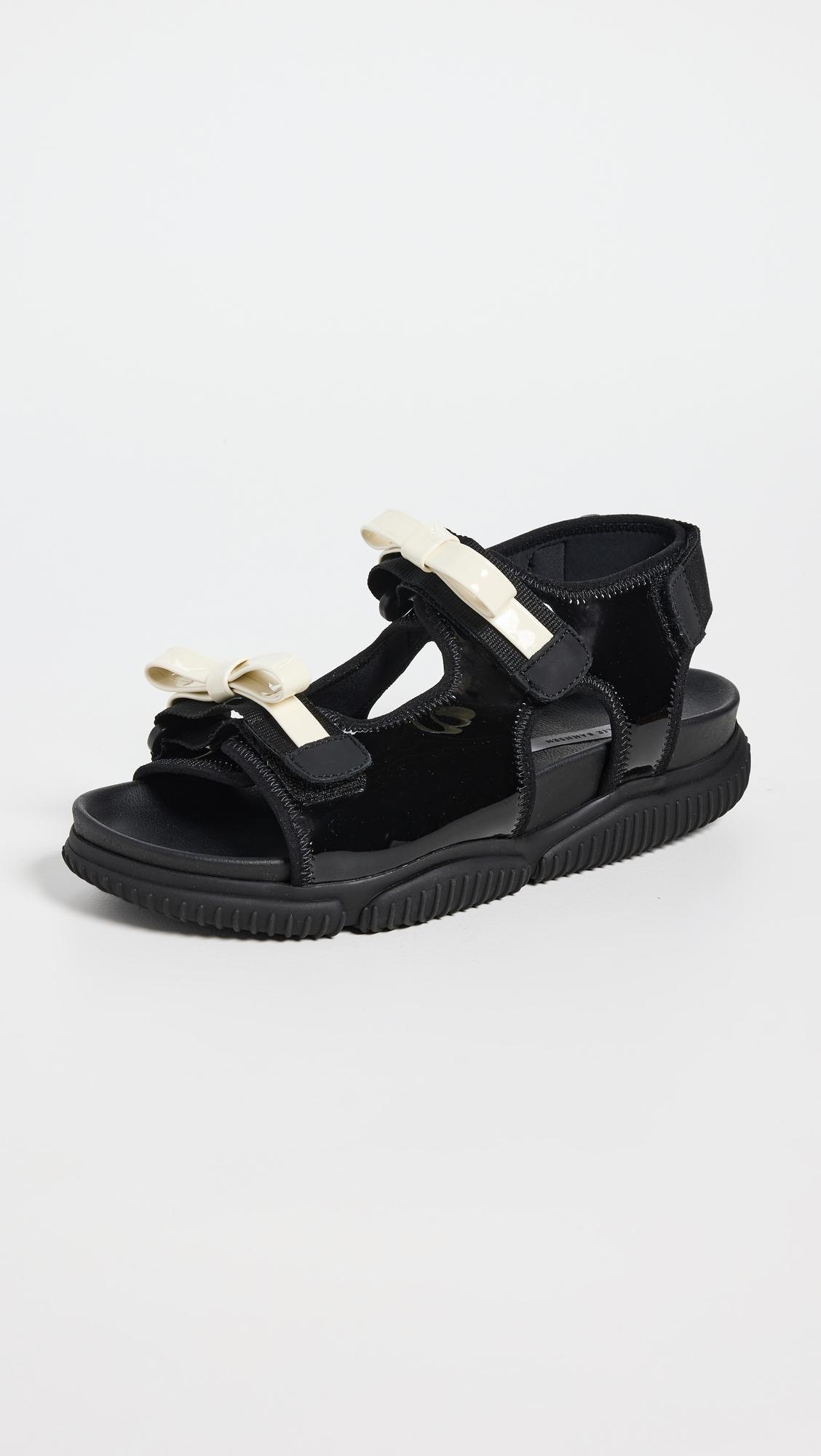 Cecilie Bahnsen Valeria Neoprene Sandals in Black | Lyst