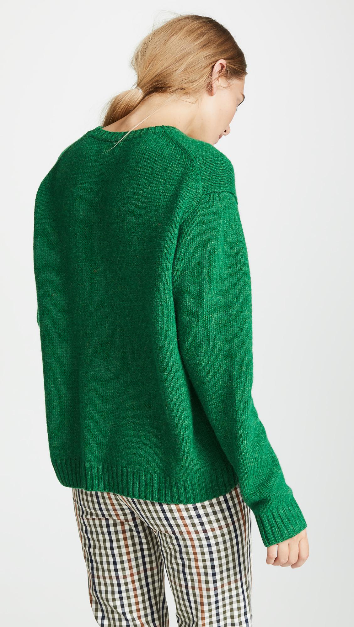 Acne Studios Samara Wool Sweater in Emerald Green (Green) - Lyst