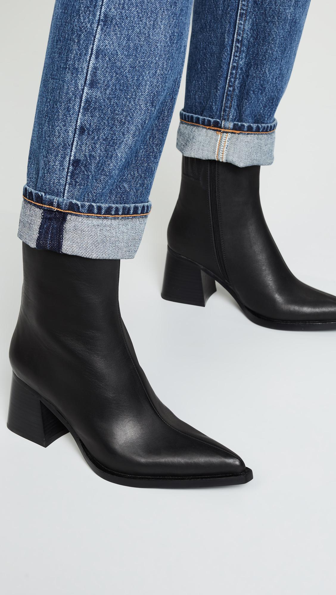 jeffrey campbell hinge block heel booties