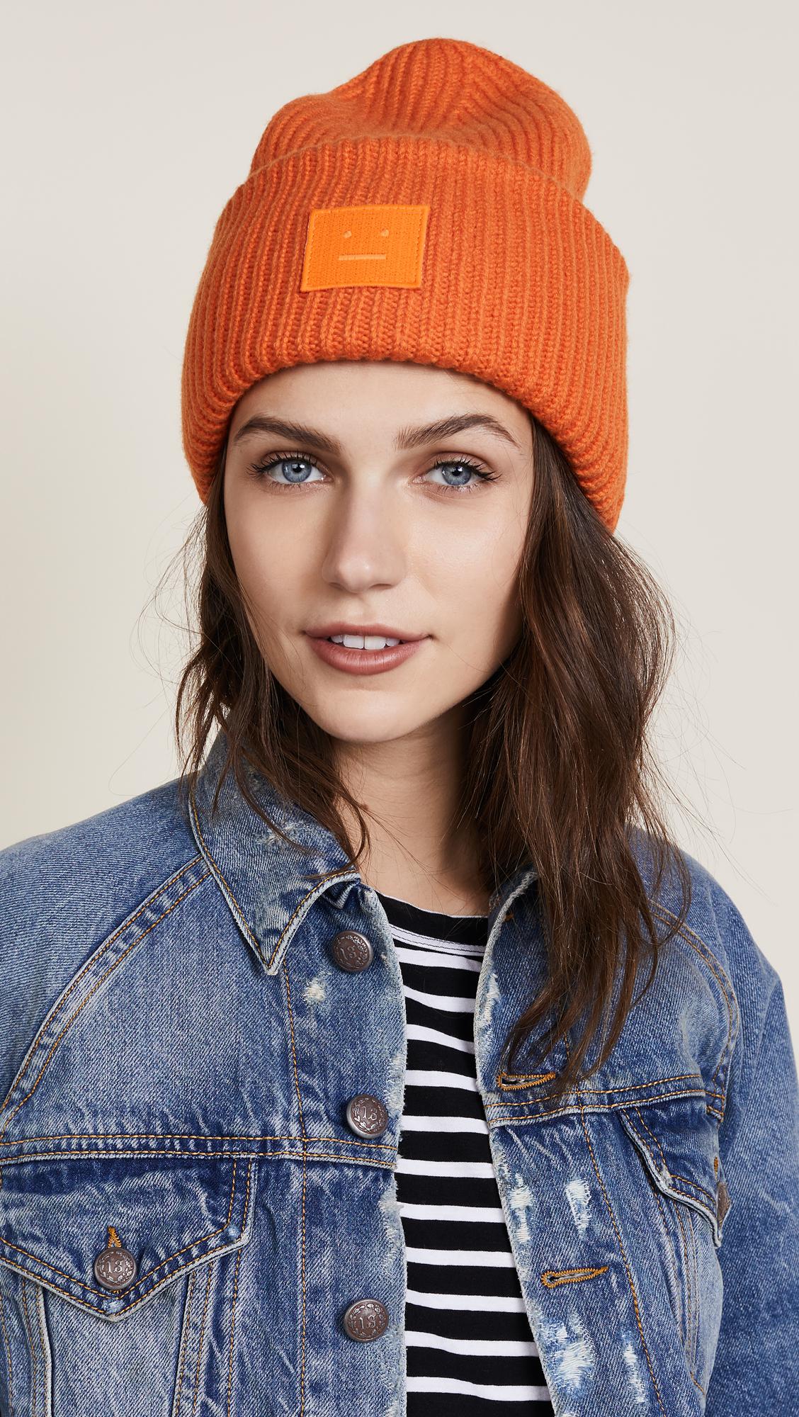 Acne Studios Wool Pansy S Face Hat in 