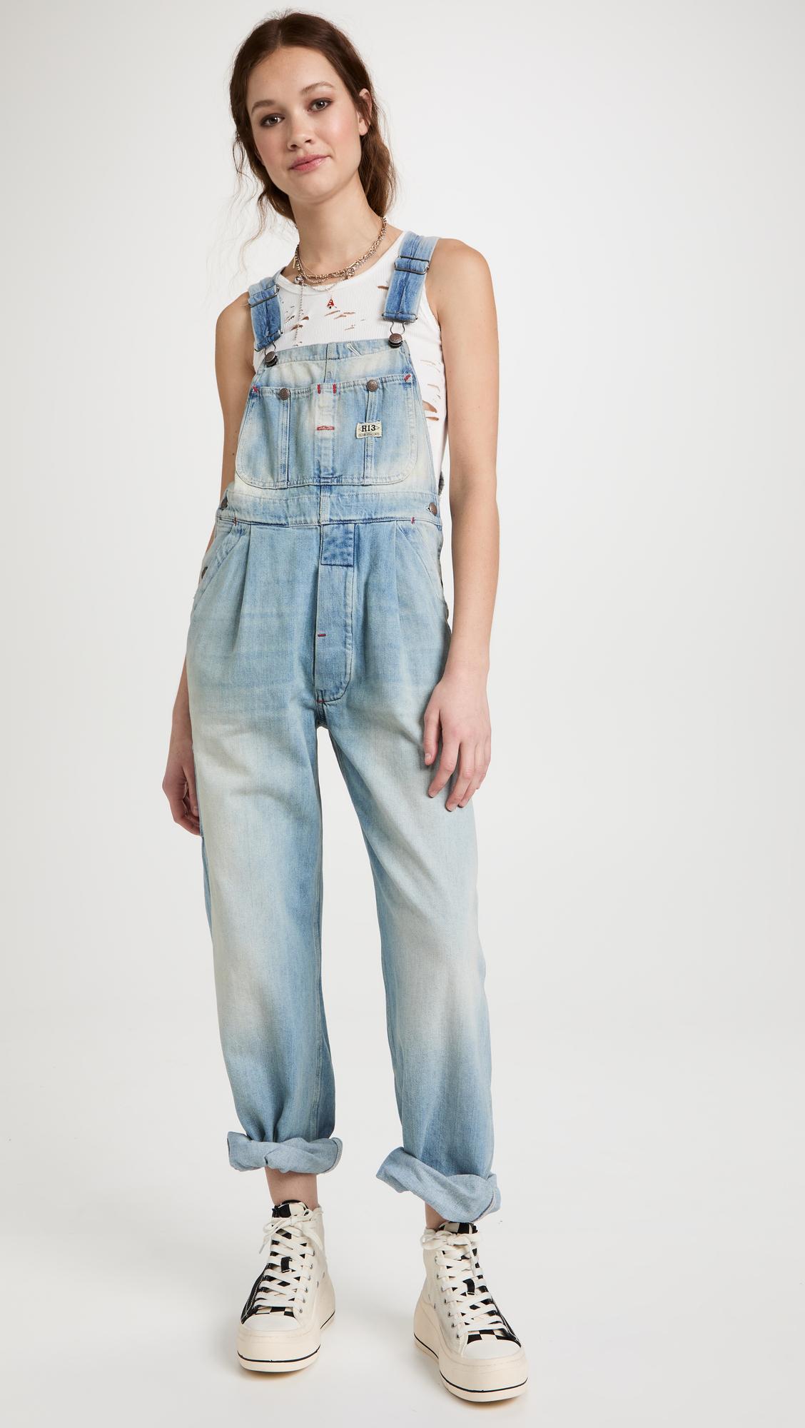 R13　デイモン　デニムオーバーオール　Damon denim overalls R13 Blue Damon Denim Overalls R13