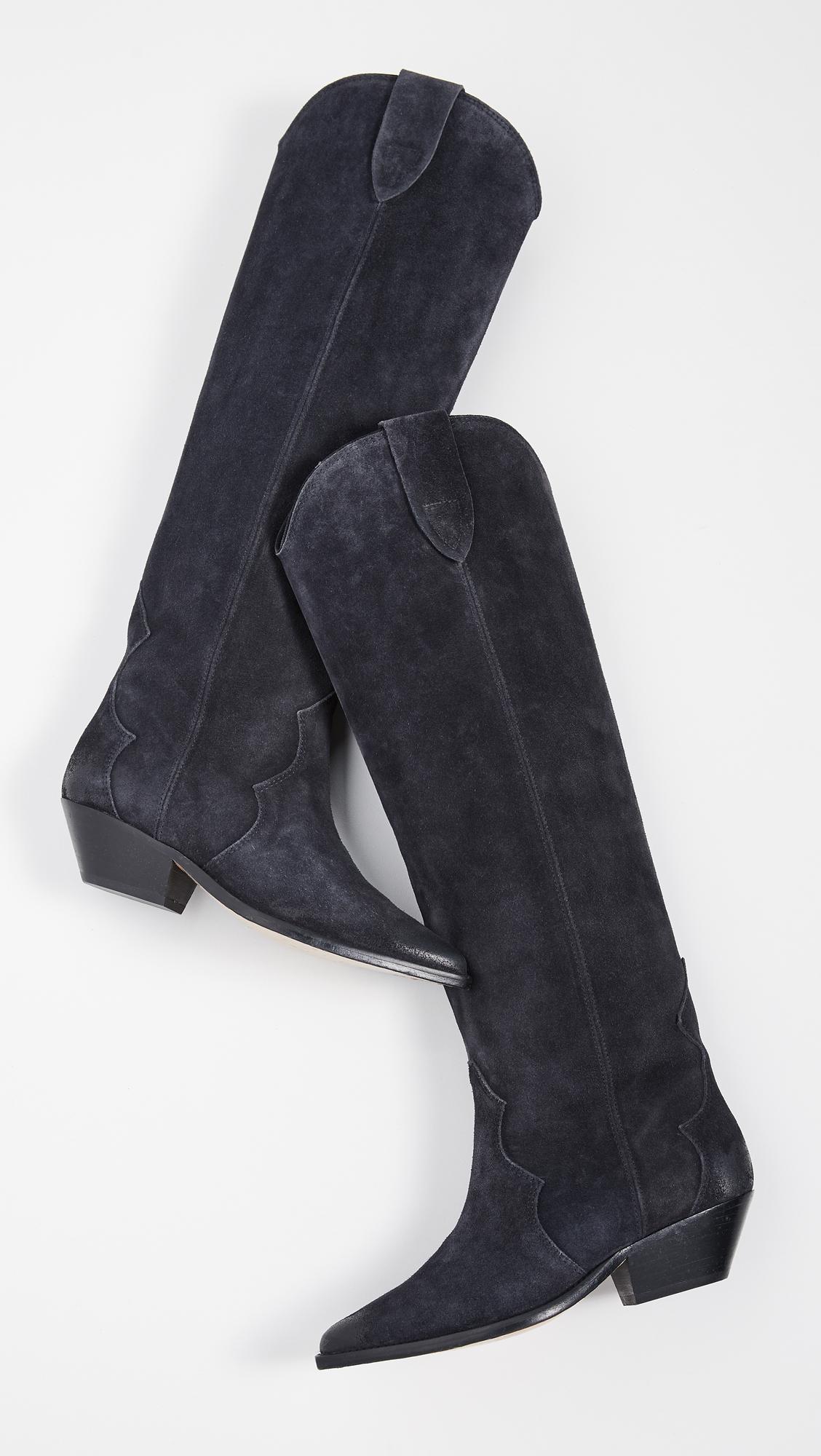 isabel marant denvee suede boots