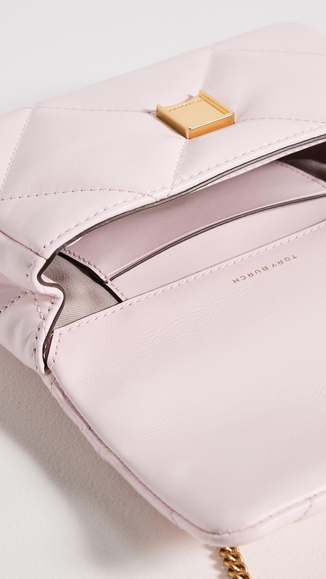 Tory Burch 61674 Kira Chevron Top Handle Crossbody - Pink