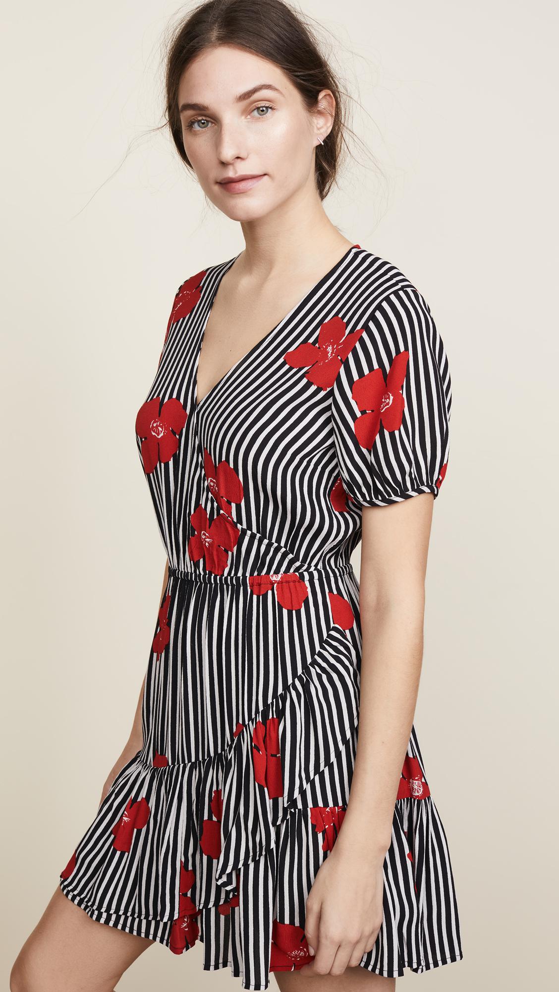 madewell bianca ruffle wrap dress