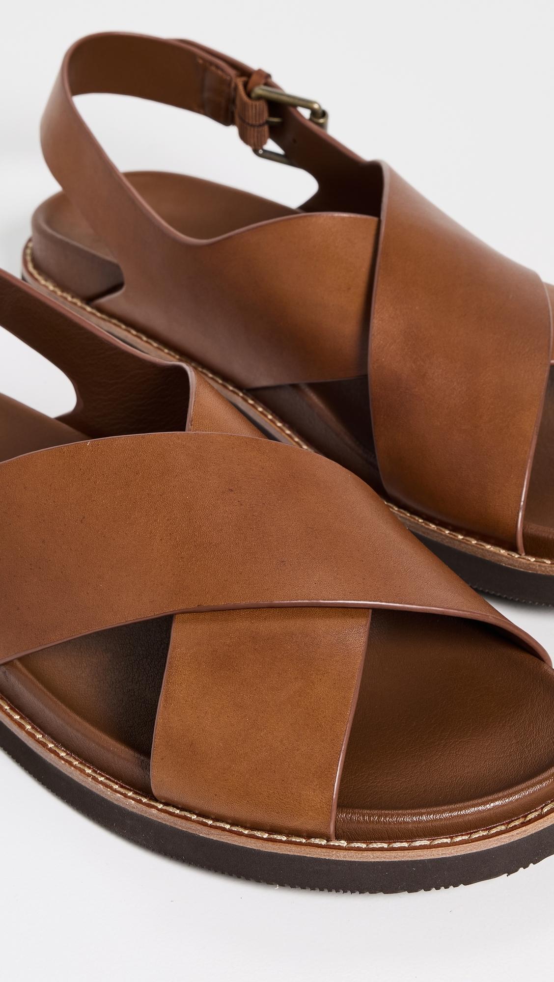 Polo Ralph Lauren Zane Leather Sandals in Brown for Men | Lyst