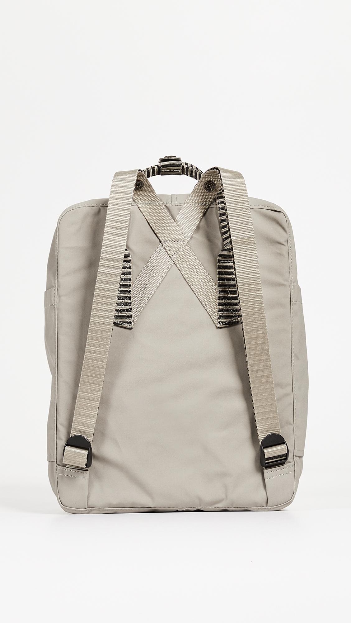 black striped kanken backpack