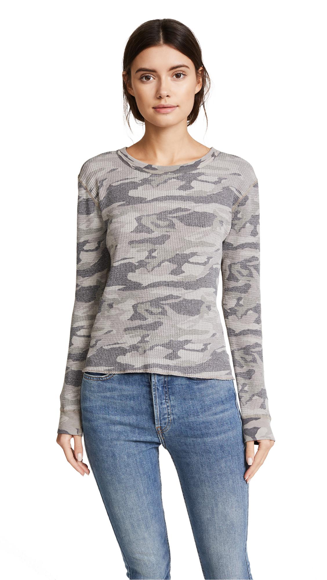 monrow long sleeve crew tee