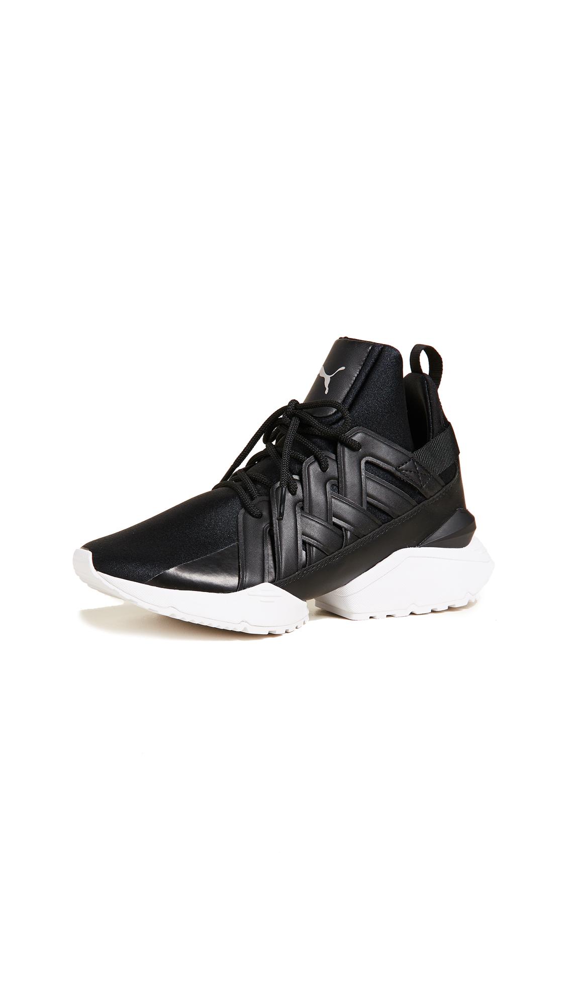 Exemption ribbon grow up PUMA Muse Echo Satin Ep Sneakers in Black | Lyst
