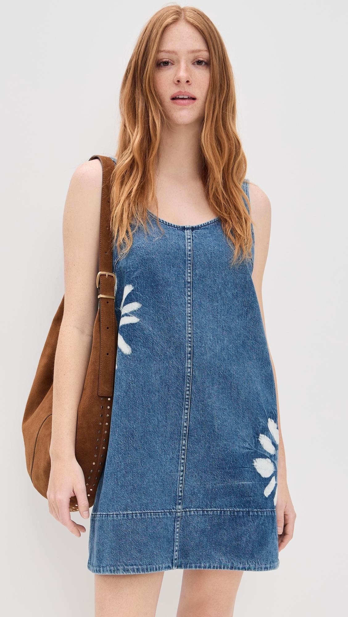 Madewell Minimal Denim Shift Dress in Blue