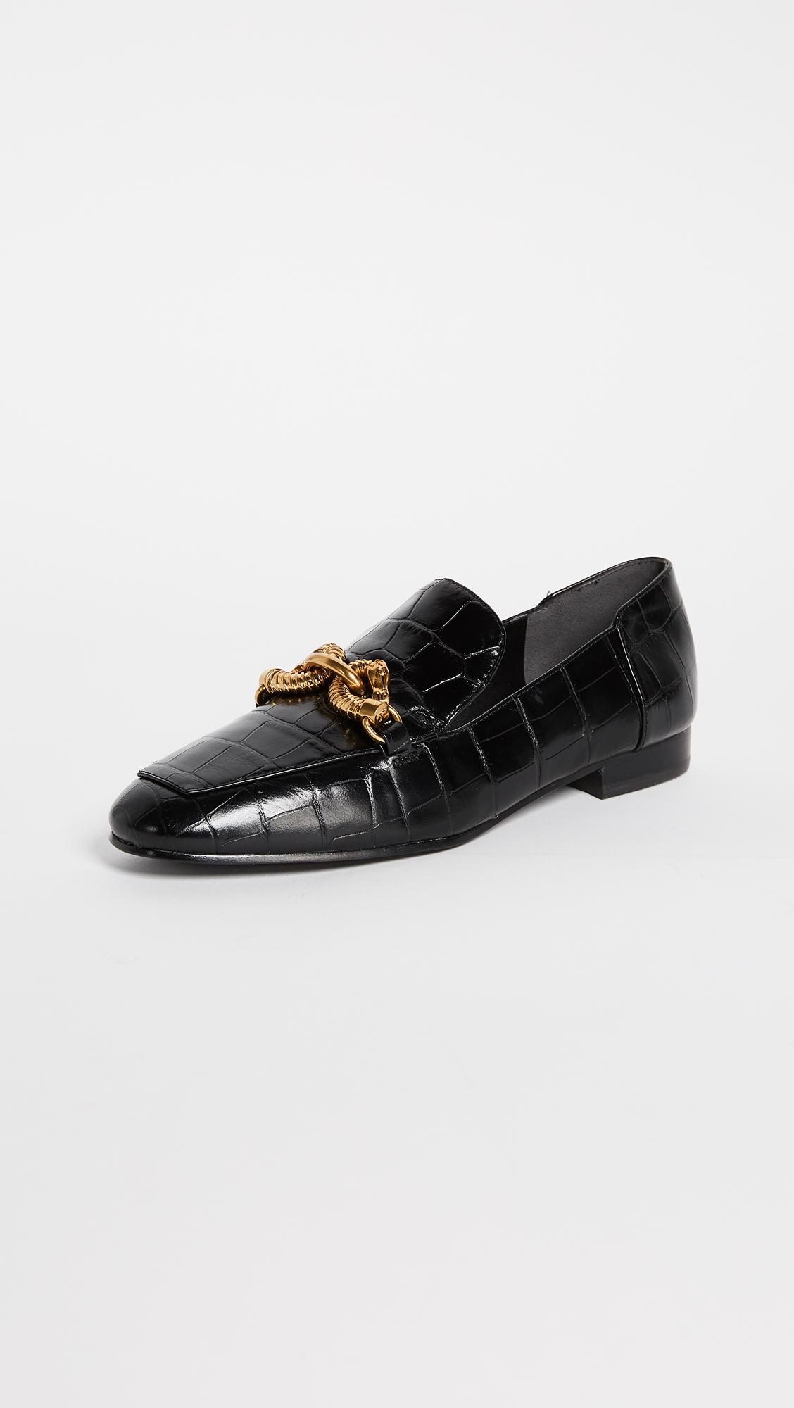 Tory Burch Jessa Horse Hardware Loafers in Black | Lyst