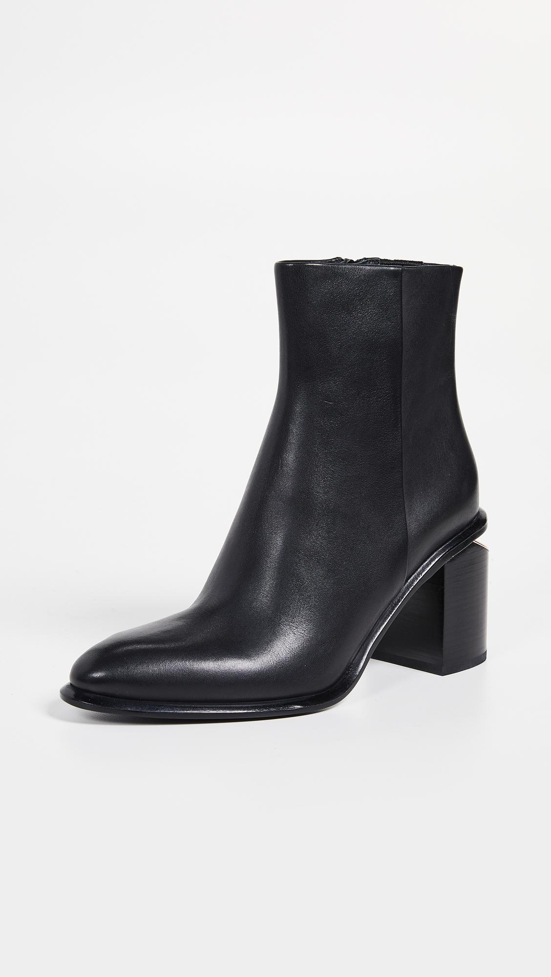 Alexander Wang Anna Mid Heel Booties in Black | Lyst