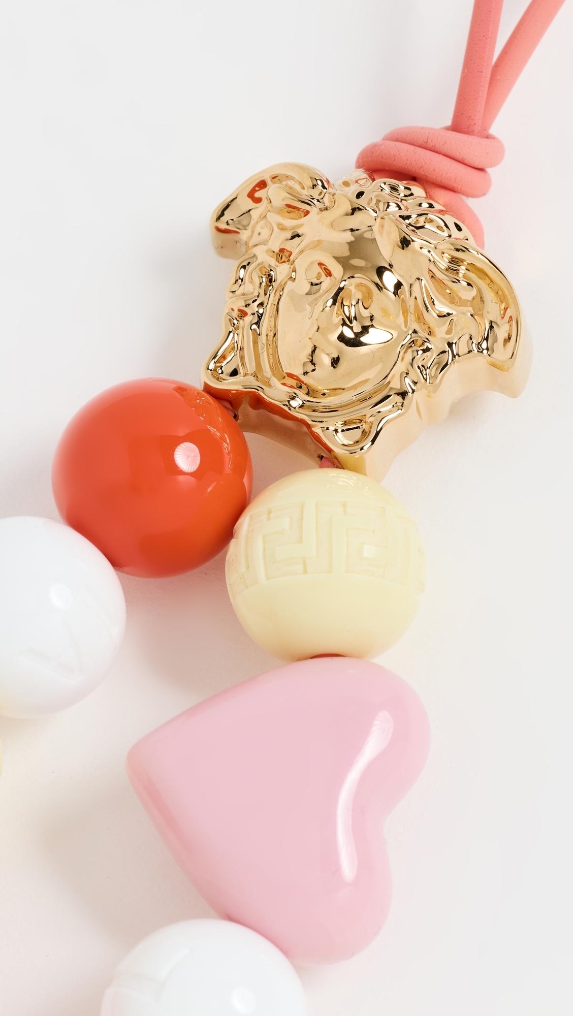 【Versace】Charm Fabric バッグチャーム Versace Charm Fabric in White | Lyst