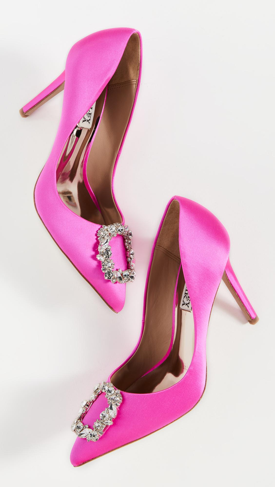 badgley mischka hot pink shoes