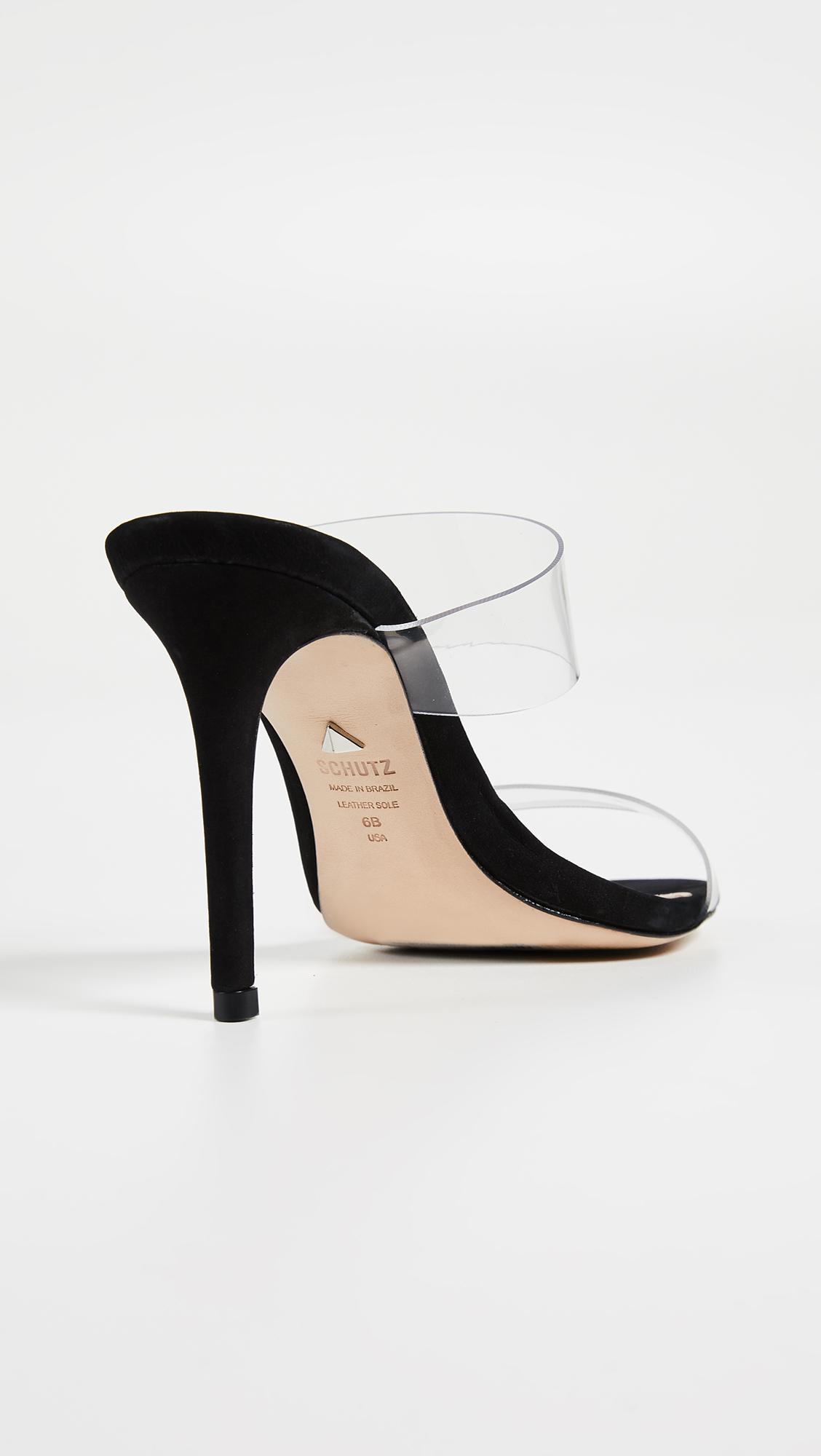 Schutz Leather Ariella Strappy Sandals in Black - Lyst