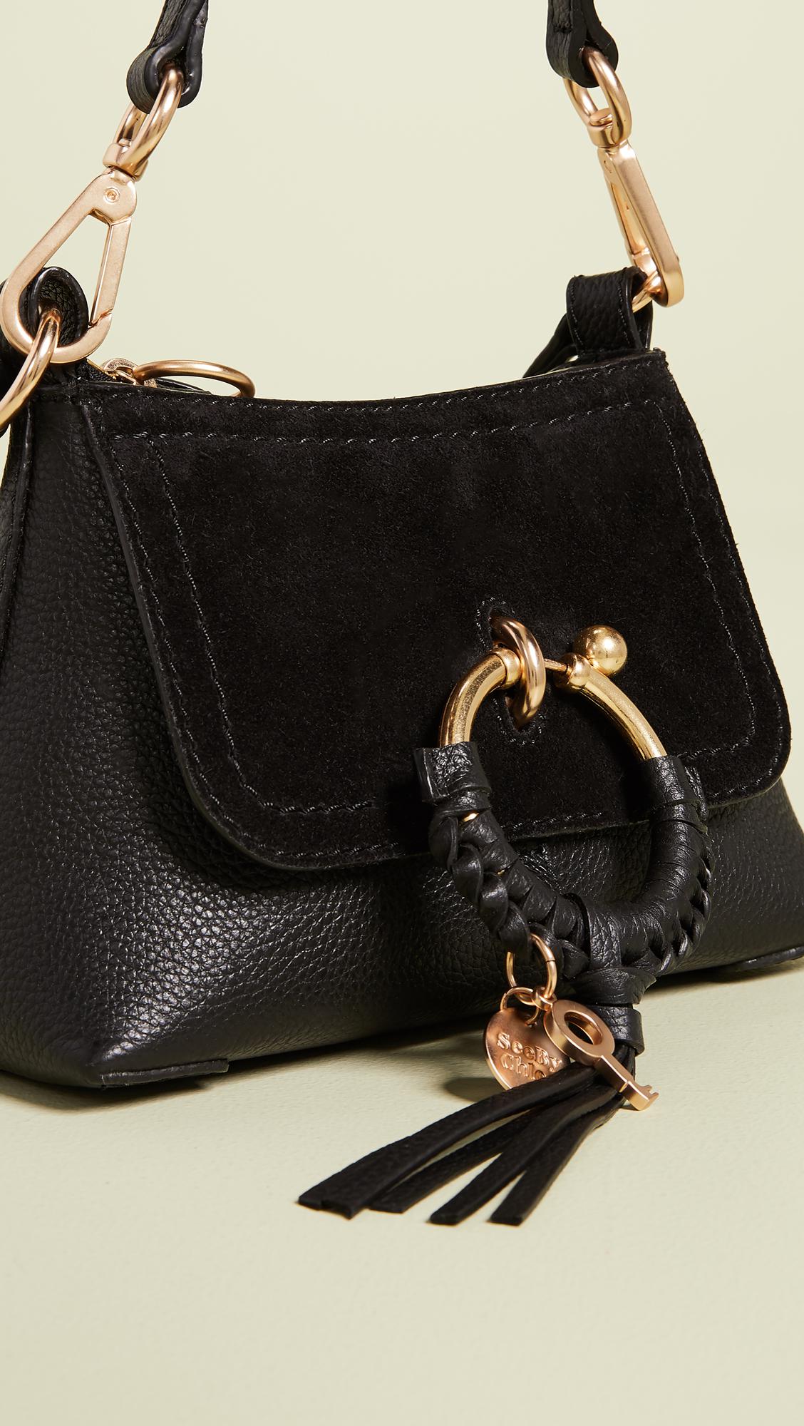 see by chloé black mini joan bag