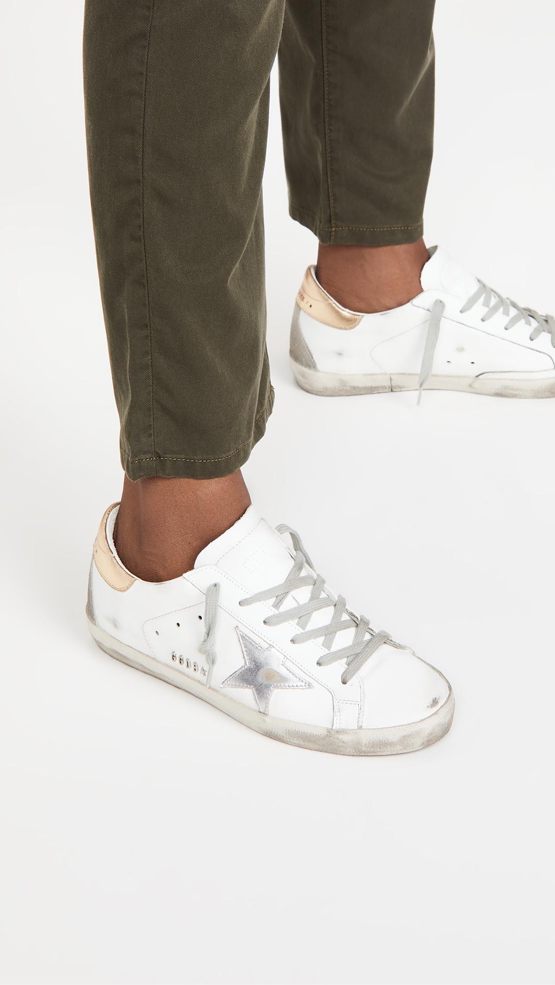 Gold and silver golden cheap goose sneakers