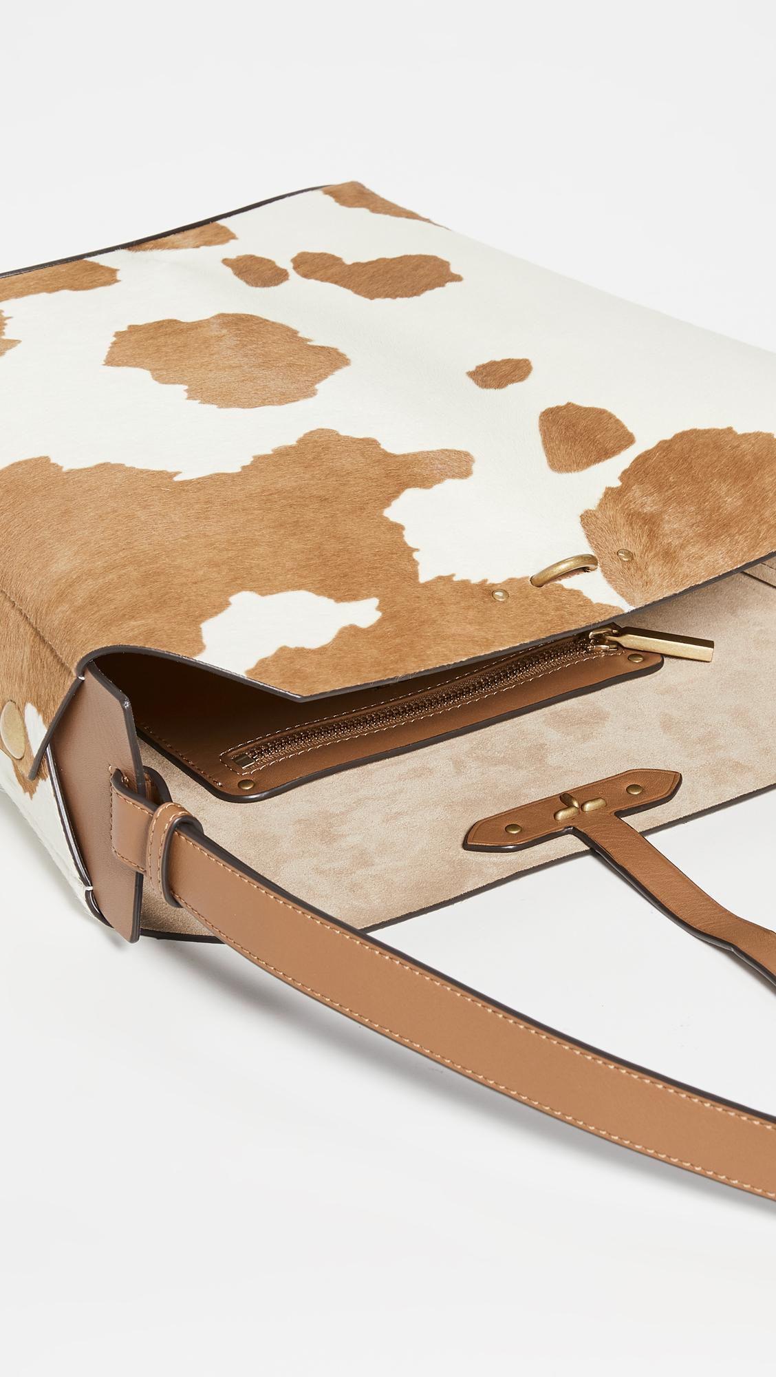 Tory Burch Rowan Calf Hair Bucket Bag in Natural Lyst