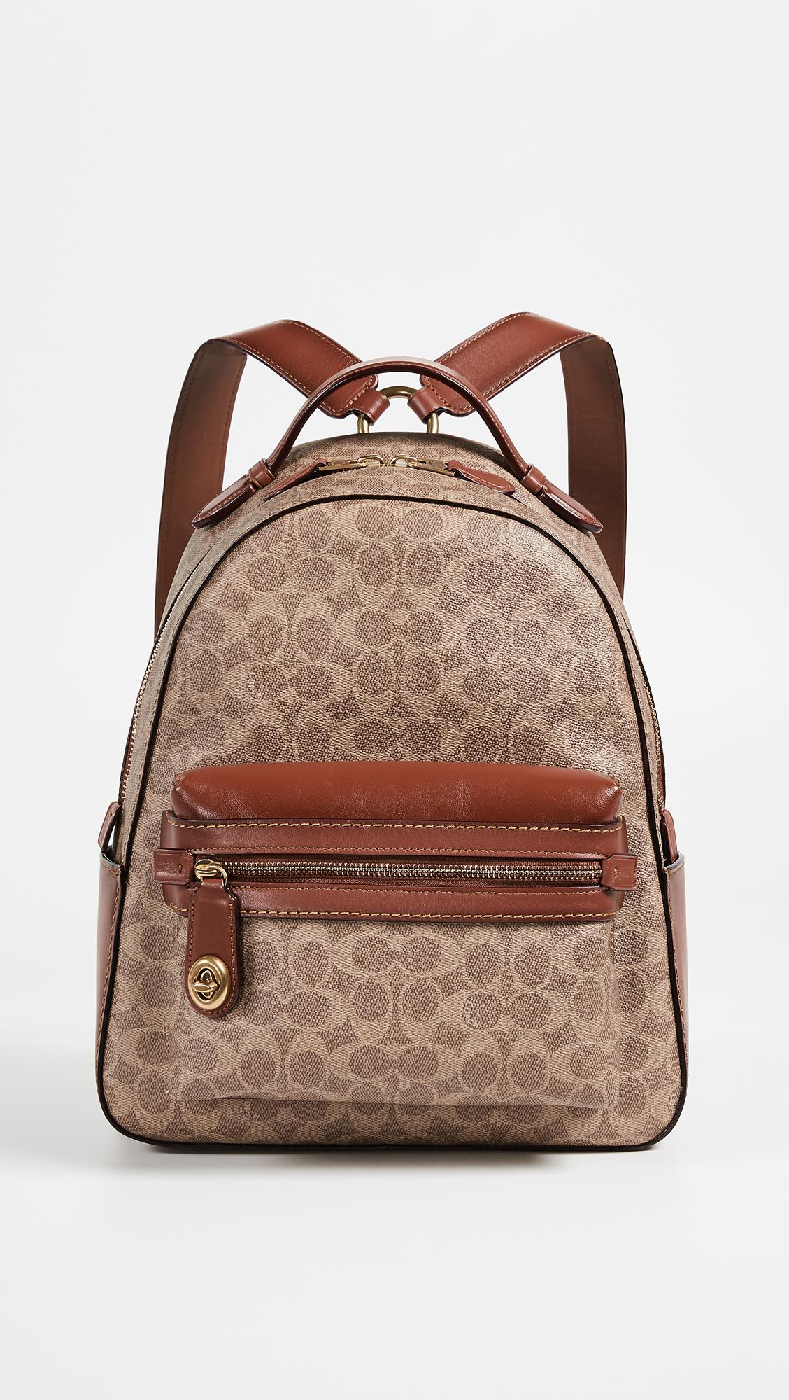COACH Campus Backpack 23 In Coated Canvas Signature b4 tan Rust Backpack Bags in Brown Lyst