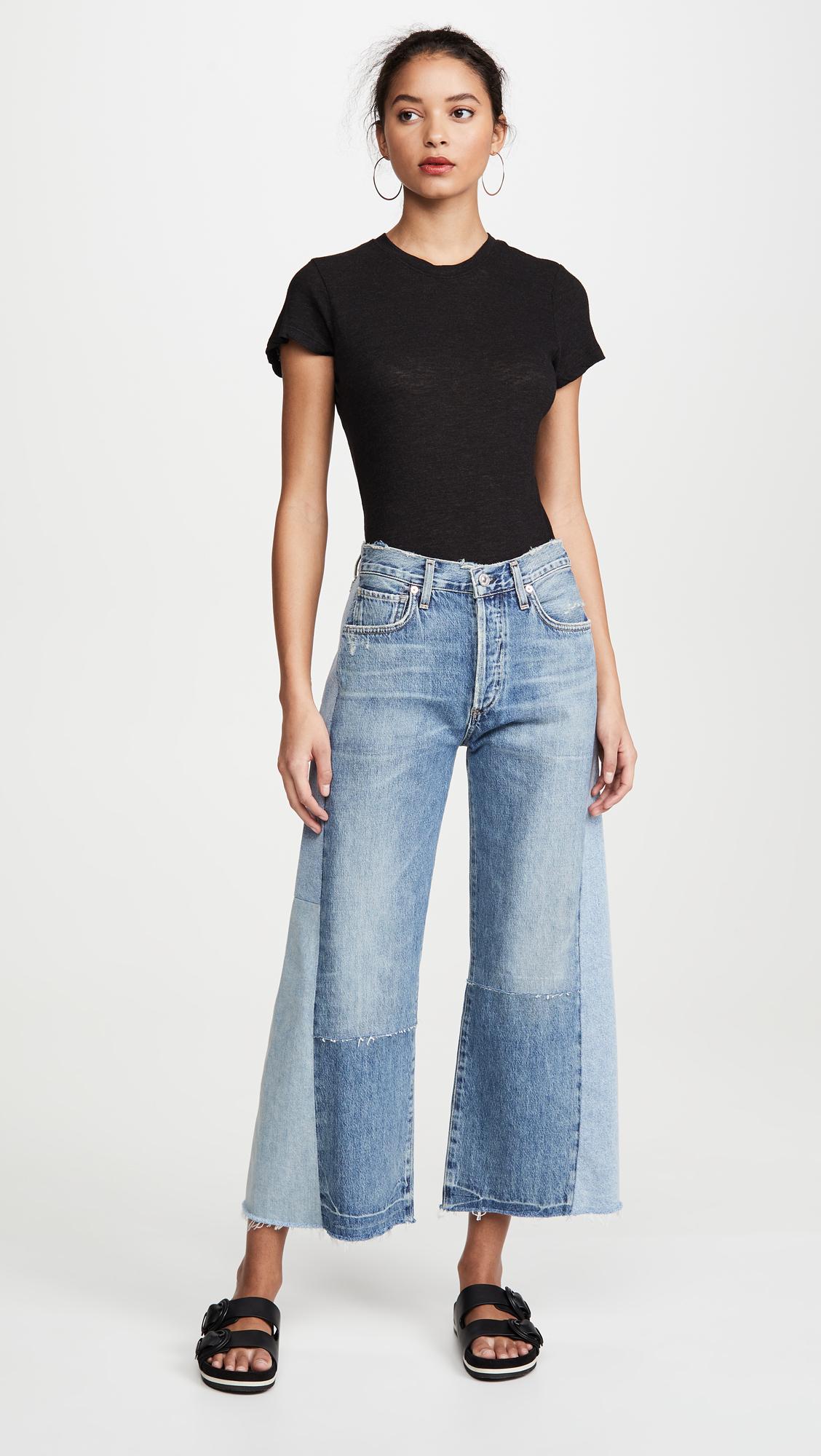 Citizens of Humanity Heidi Wide Legs Jeans in Blue | Lyst