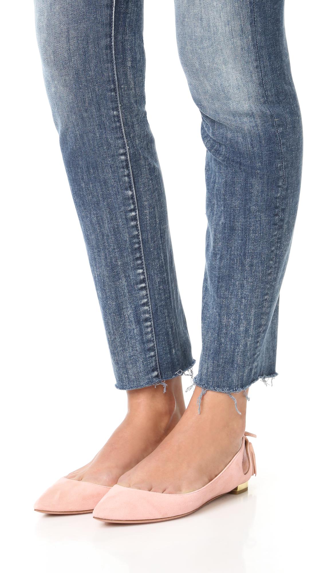 Aquazzura Suede Forever Marilyn Flats Lyst