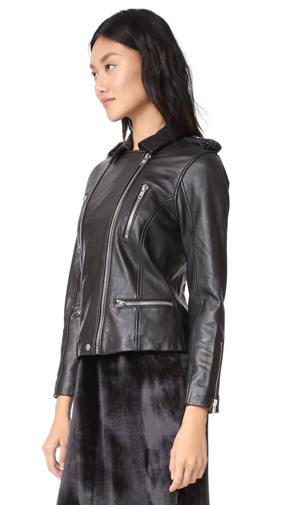 Black Leather Moto Jacket Canada Images
