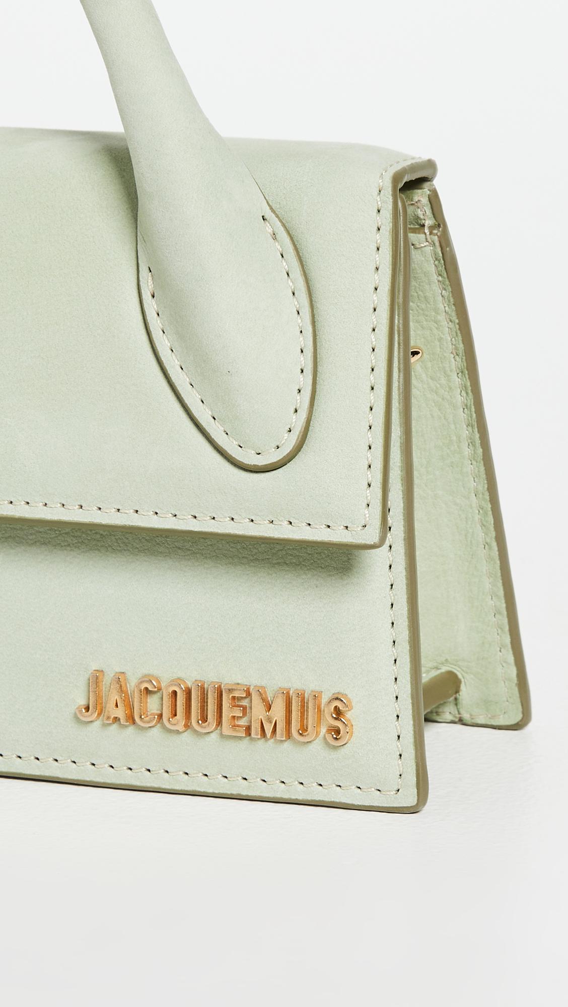 Jacquemus Green Le Chiquito Long leather shoulder bag