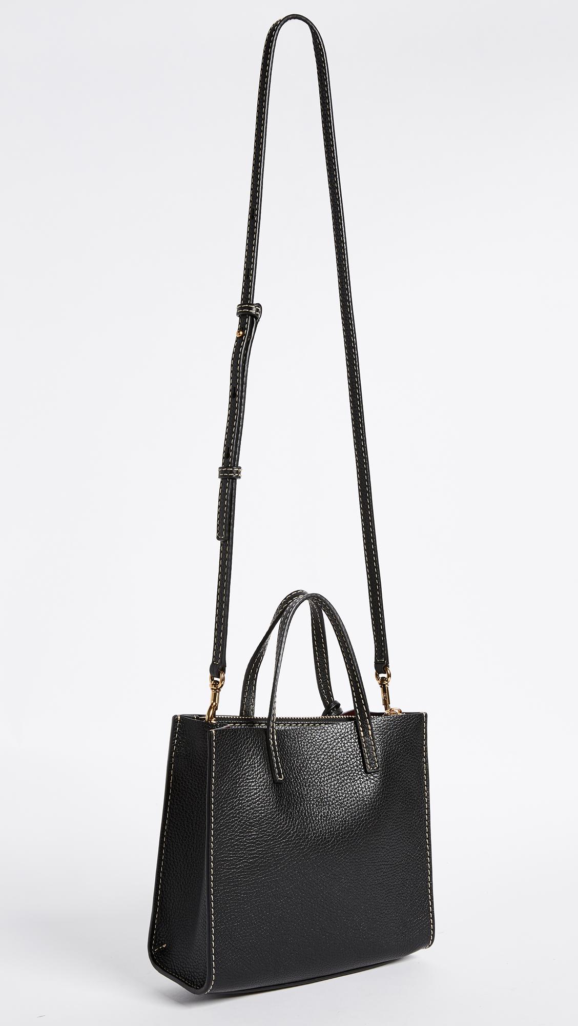 Marc Jacobs Leather Mini Grind Tote in Black/Gold (Black) - Lyst