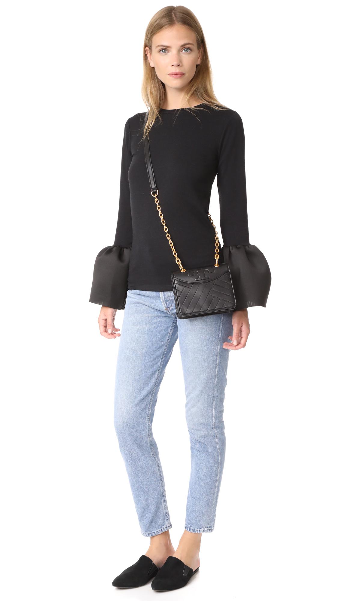 Tory Burch Alexa Mini Shoulder Bag in Black | Lyst