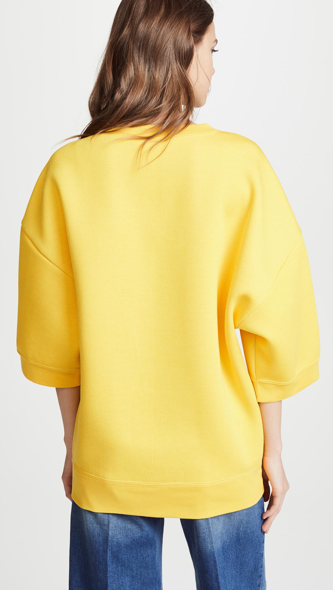 Marc Jacobs Mello Yello Sweatshirt With Short Sleeves & Crew Neckline in  Yellow | Lyst Canada