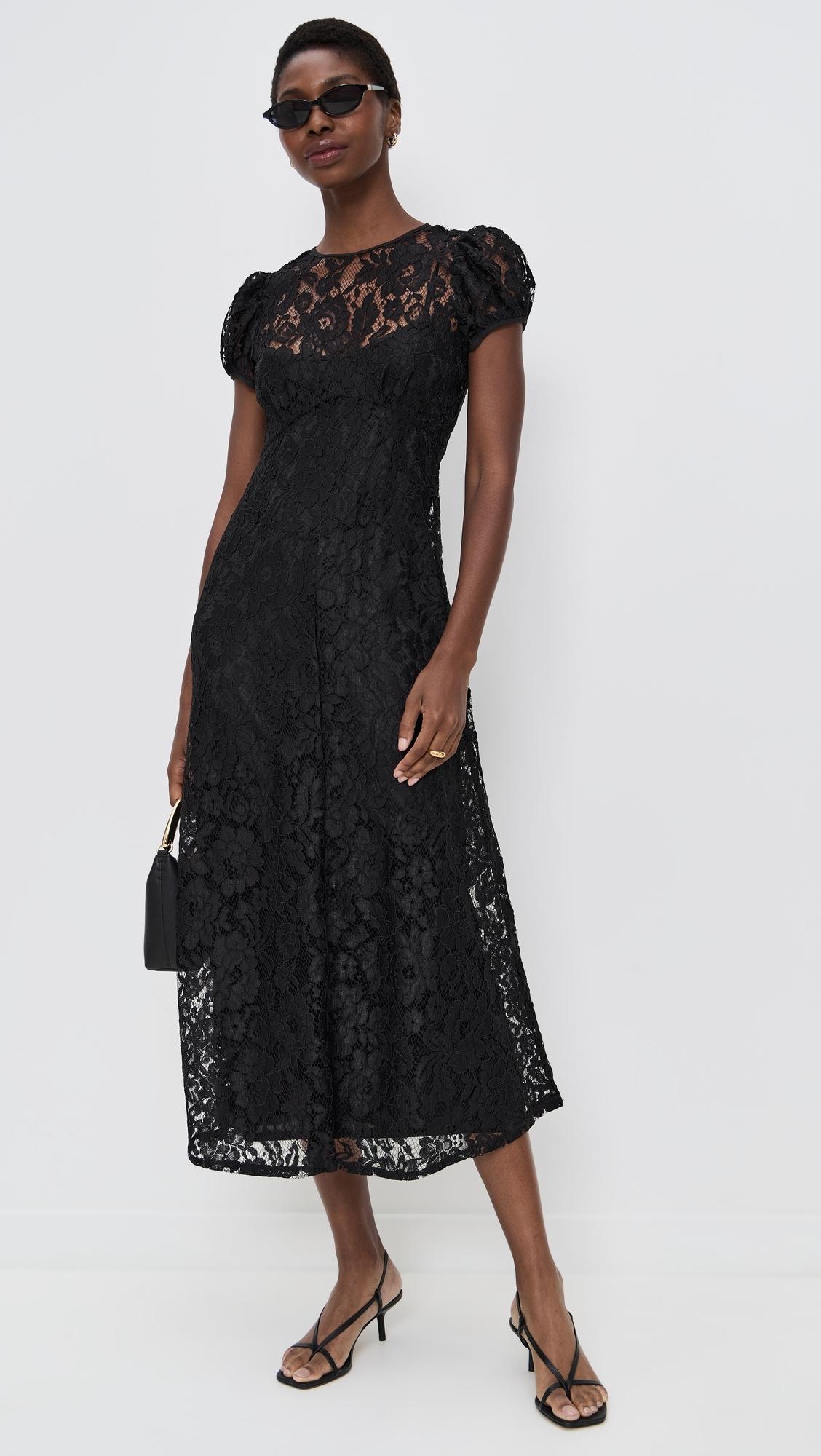 Wayf Clarity Lace Dress in Black | Lyst