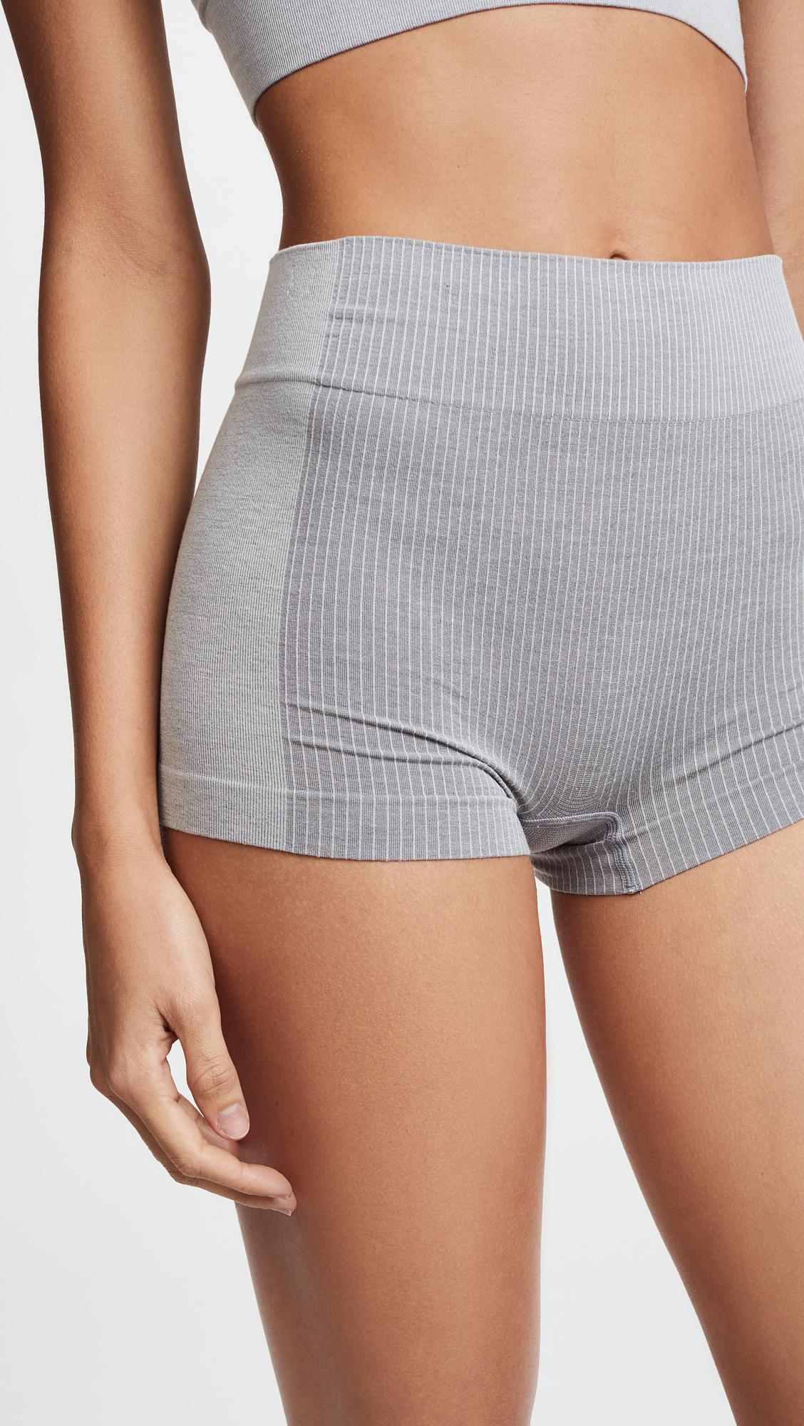 Spanx Synthetic Laidback Layers Seamless Boy Shorts in Light Heather