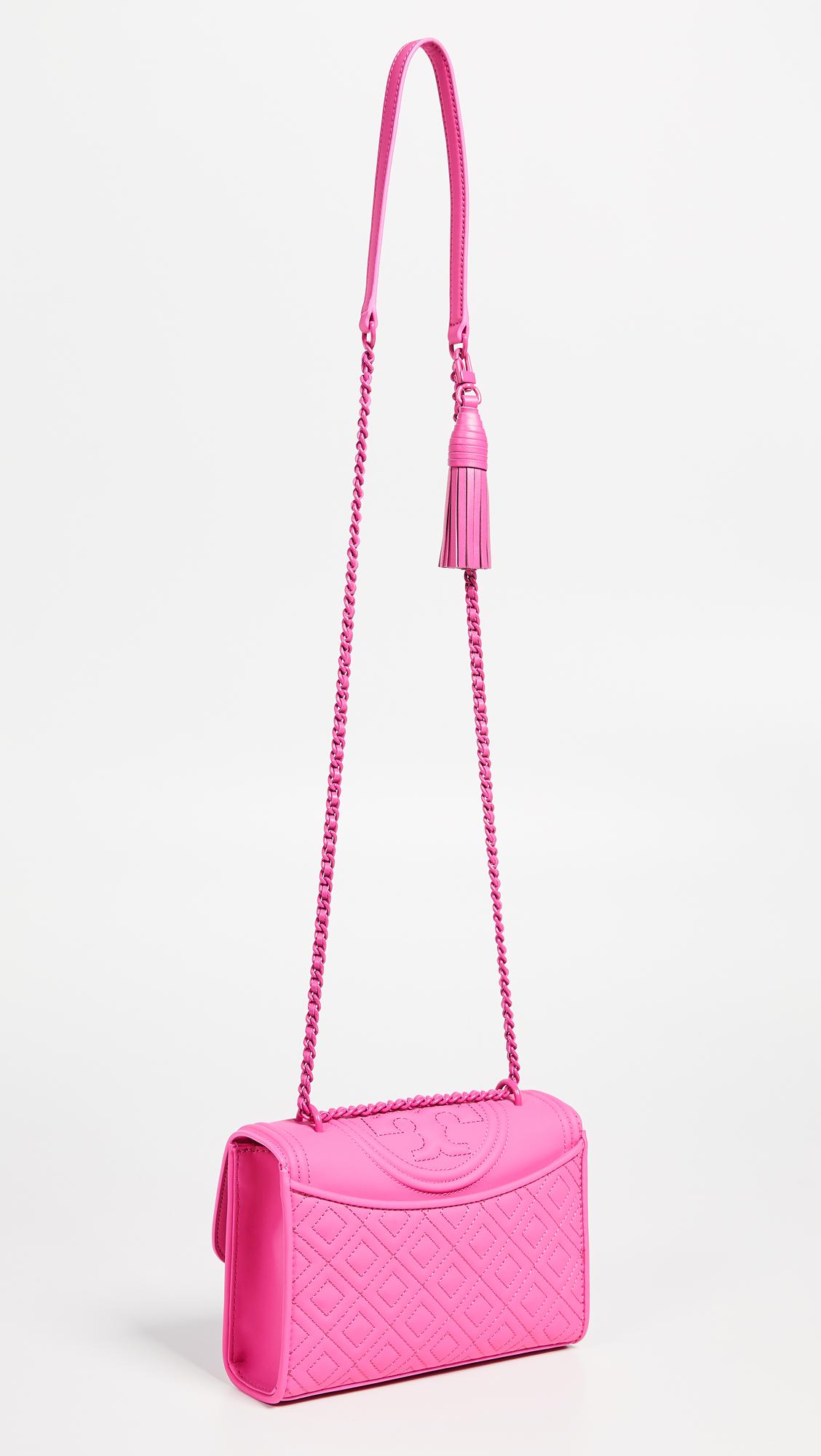 Tory Burch Fleming Matte Small Convertible Shoulder Bag in Pink