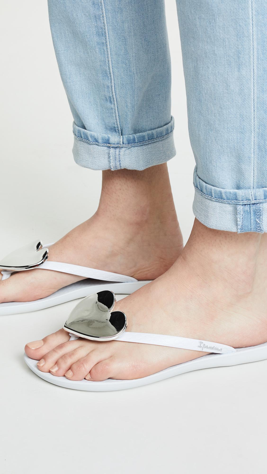 ipanema heart flip flops