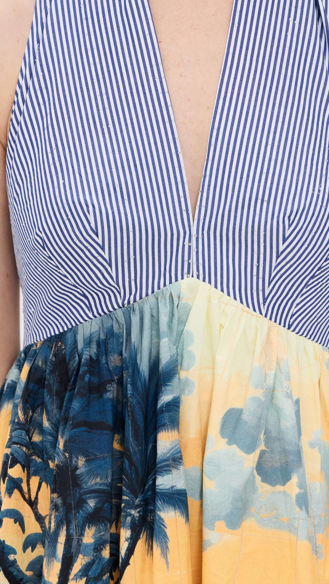 CAMILLA Ruffle Hem Halter Mini Dress in Blue | Lyst CAMILLA Ruffle Hem Halter Mini Dress in Blue | Lyst