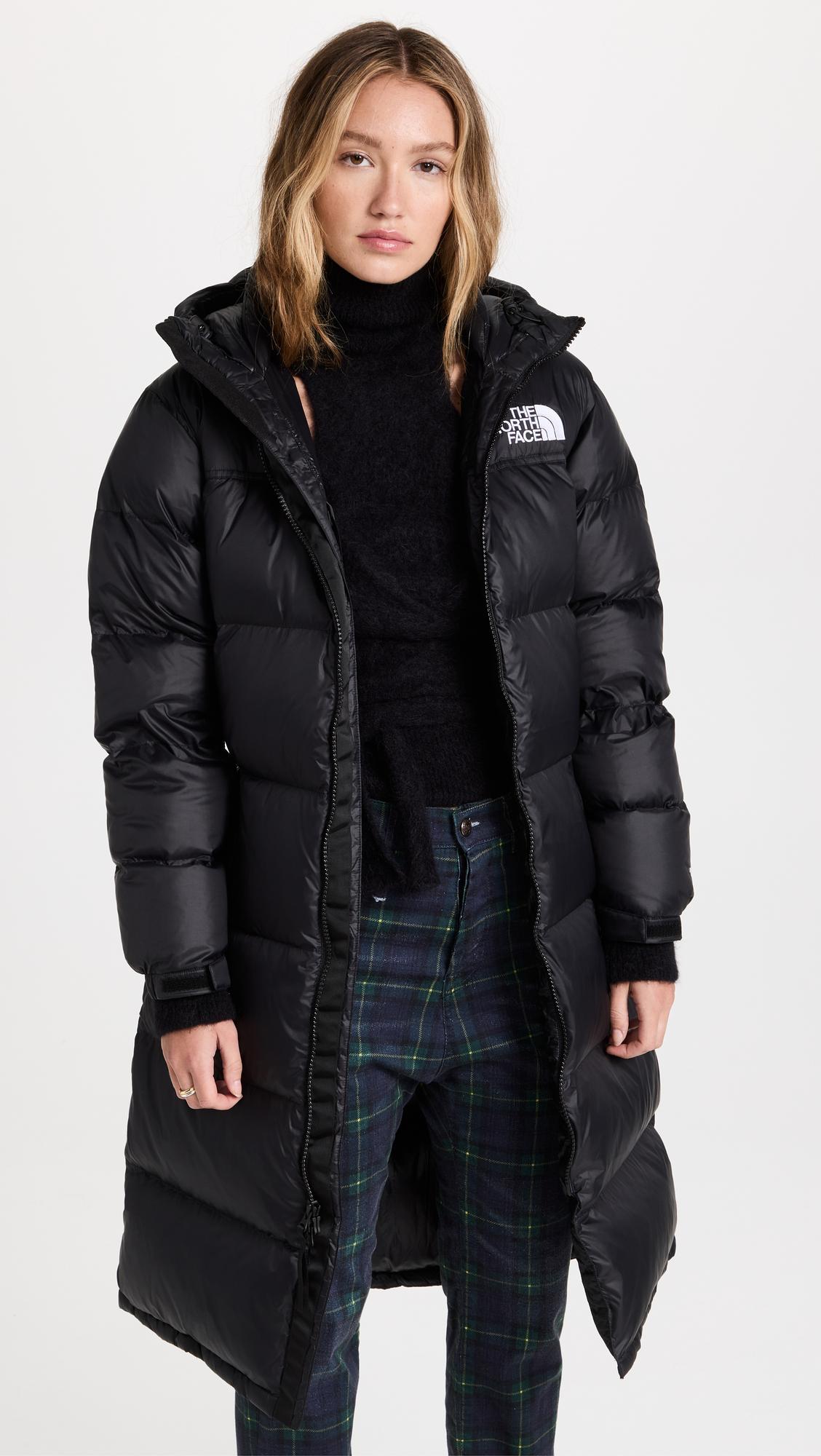 The North Face Synthetic Women's Nuptse Belted Long Parka in Black ...