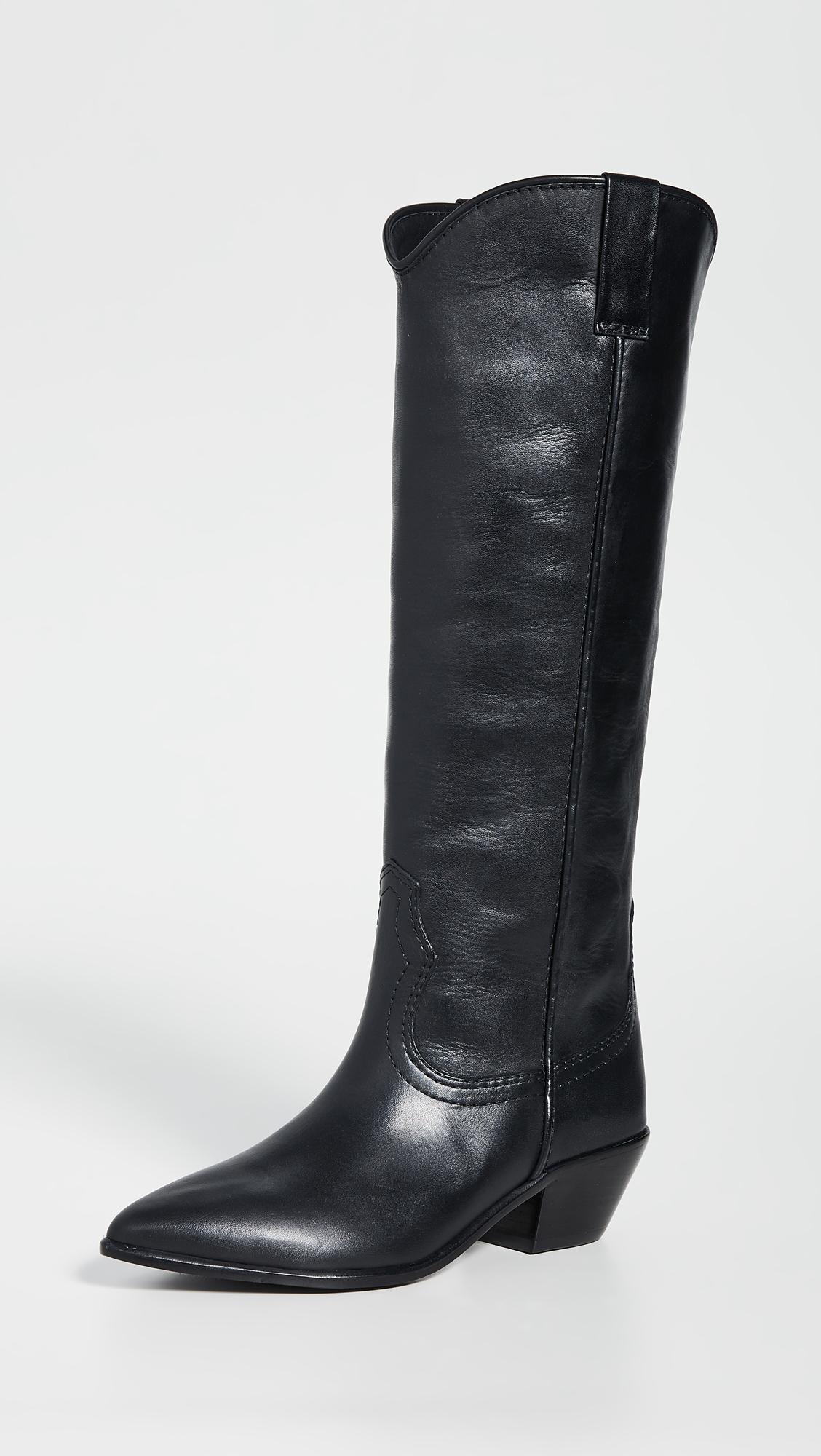 Loeffler Randall Dylan Tall Western Boots in Black | Lyst