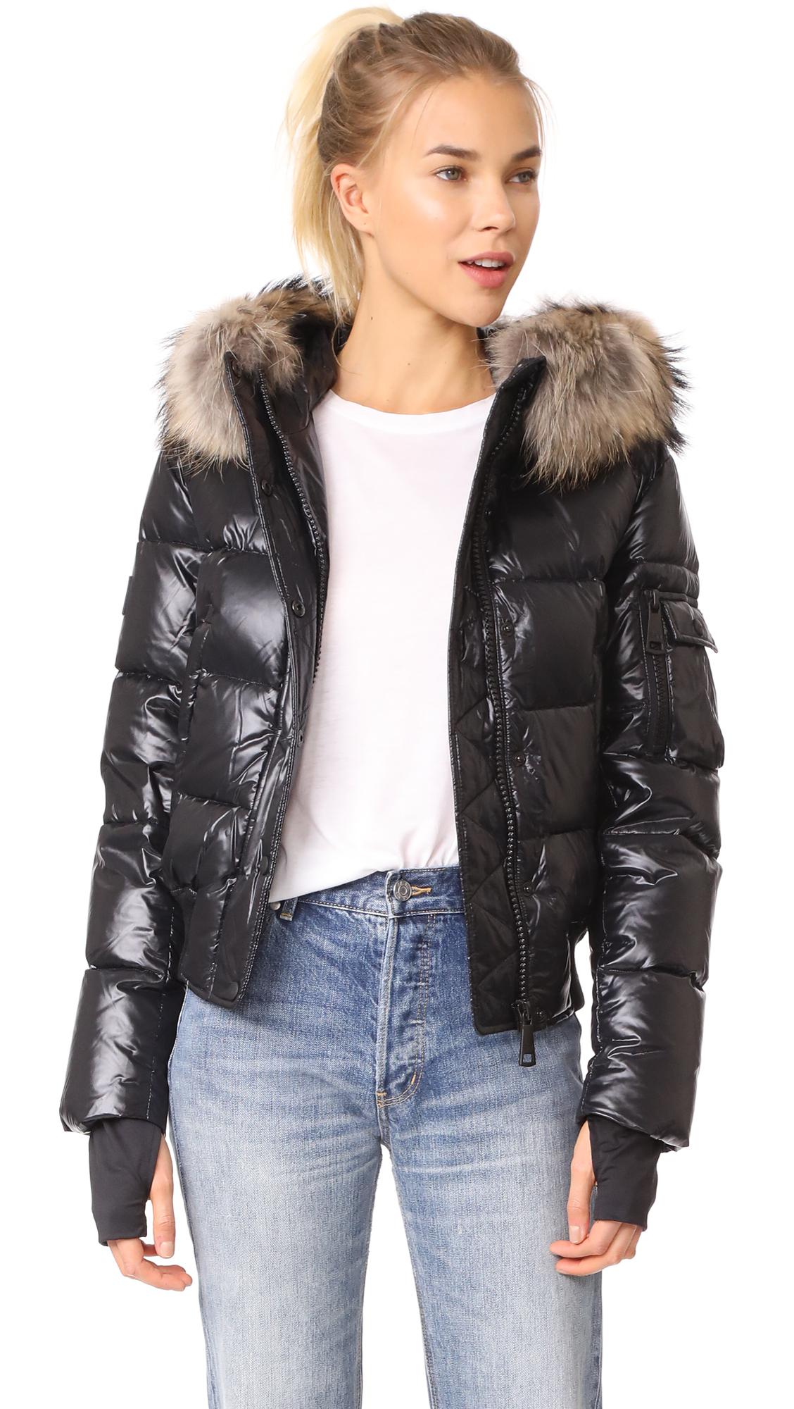 Sam. Skyler Quilted Bomber in Black | Lyst