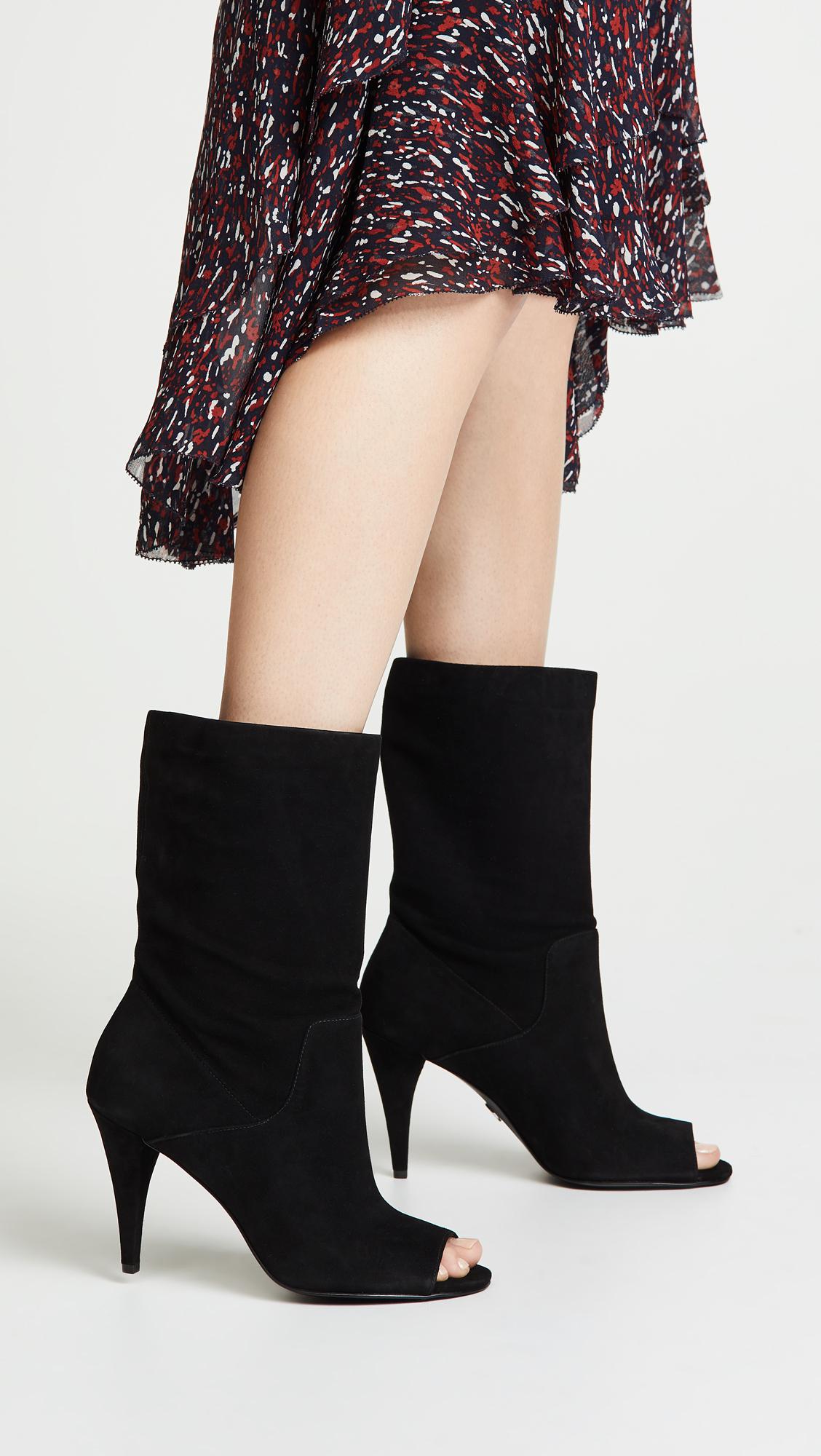 elaine open toe bootie