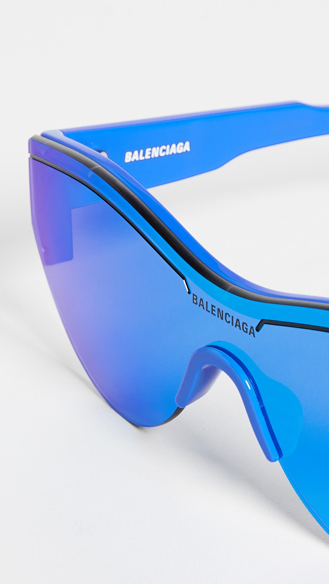 Balenciaga Ski Soft Sunglasses in Blue - Lyst