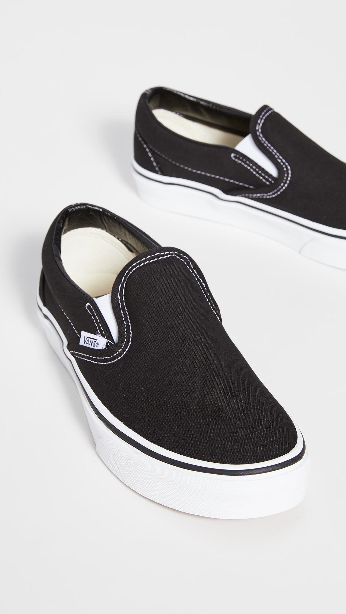 Vans Canvas Ua Classic Slip On Sneakers in Black - Lyst